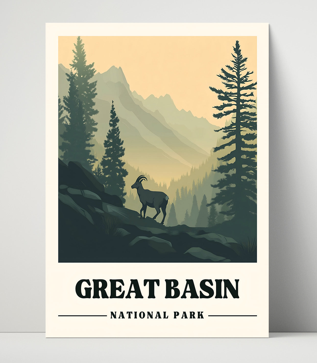 Great Basin Bristlecone Pine Trail Version 1 National Parks Wall Art - 16x20 Unframed Print