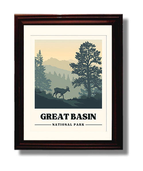 Great Basin Bristlecone Pine Trail Version 2 National Parks Wall Art - 8x10 Beveled Frame