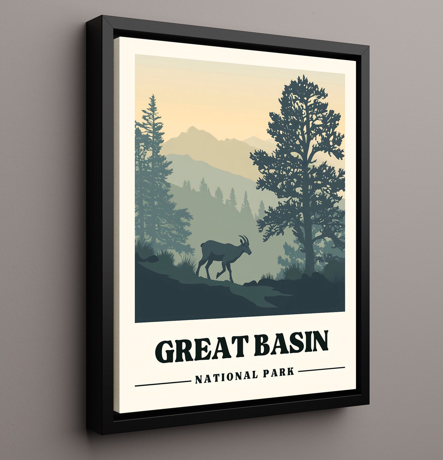 Great Basin Bristlecone Pine Trail Version 2 National Parks Wall Art - 16x20 Framed Canvas