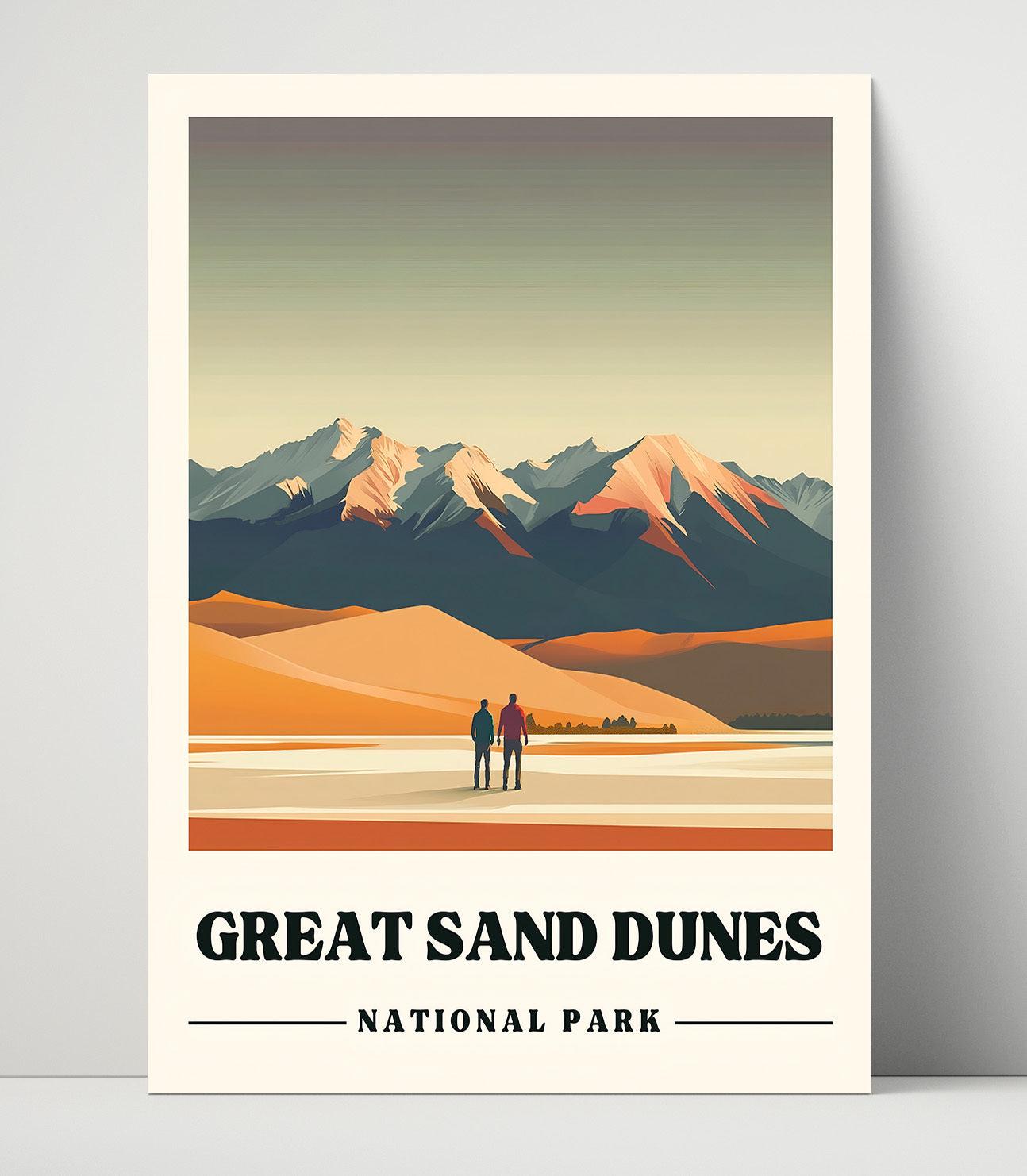 Great Sand Dunes Medano Creek National Parks Wall Art - 16x20 Unframed Print