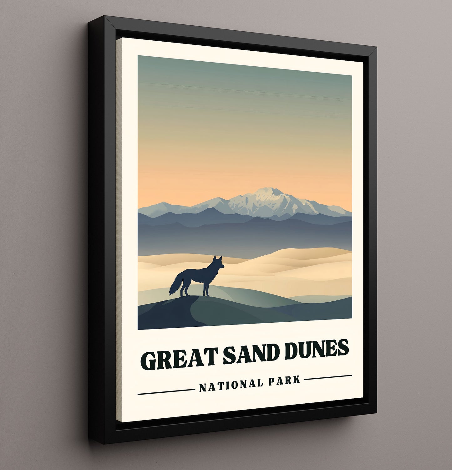Great Sand Dunes Star Dune National Parks Wall Art - 16x20 Framed Canvas