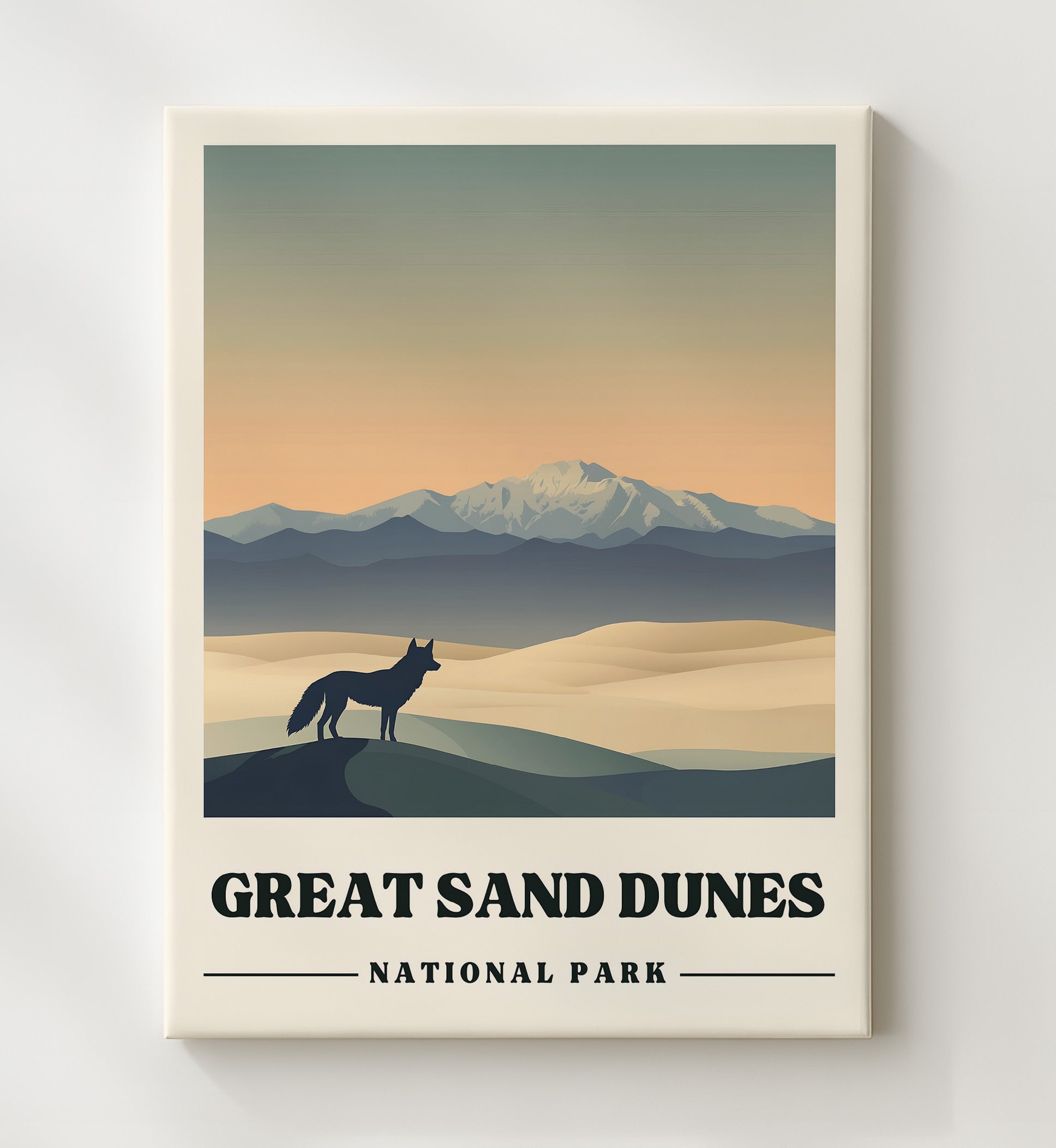 Great Sand Dunes Star Dune National Parks Wall Art - 20x24 Canvas