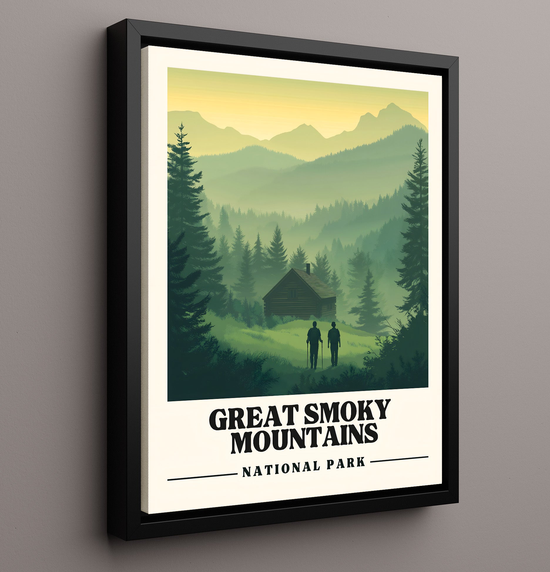 Great Smoky Mountains National Parks Wall Art - 16x20 Framed Canvas