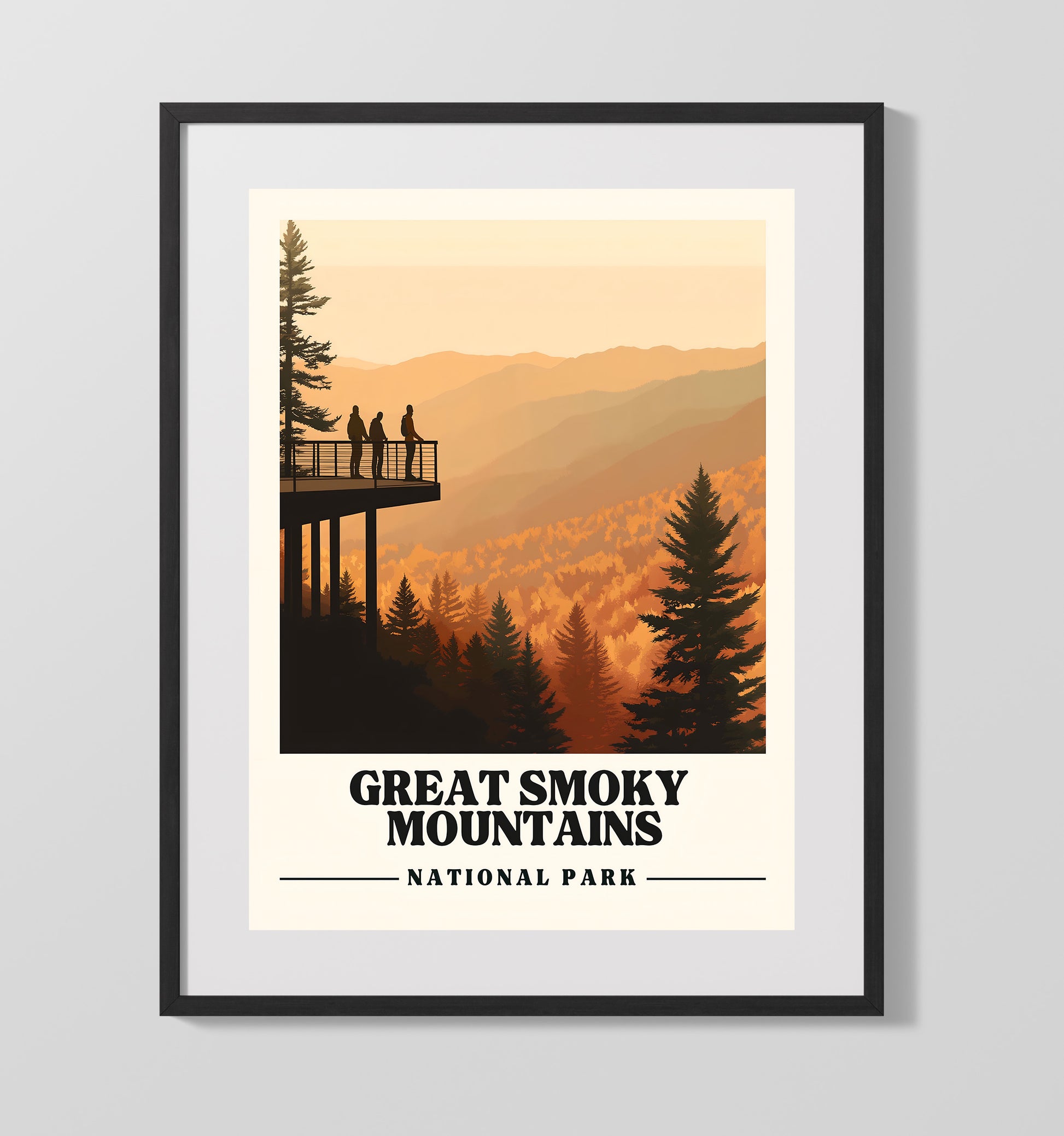 Great Smoky Mountains Clingman_s Dome National Parks Wall Art - 16x20 Gallery Frame