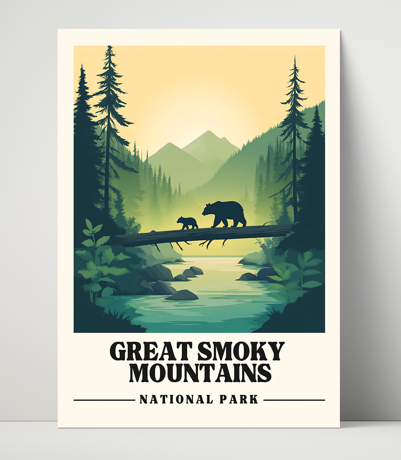 Great Smoky Mountains Newfound Gap National Parks Wall Art - 16x20 Unframed Print