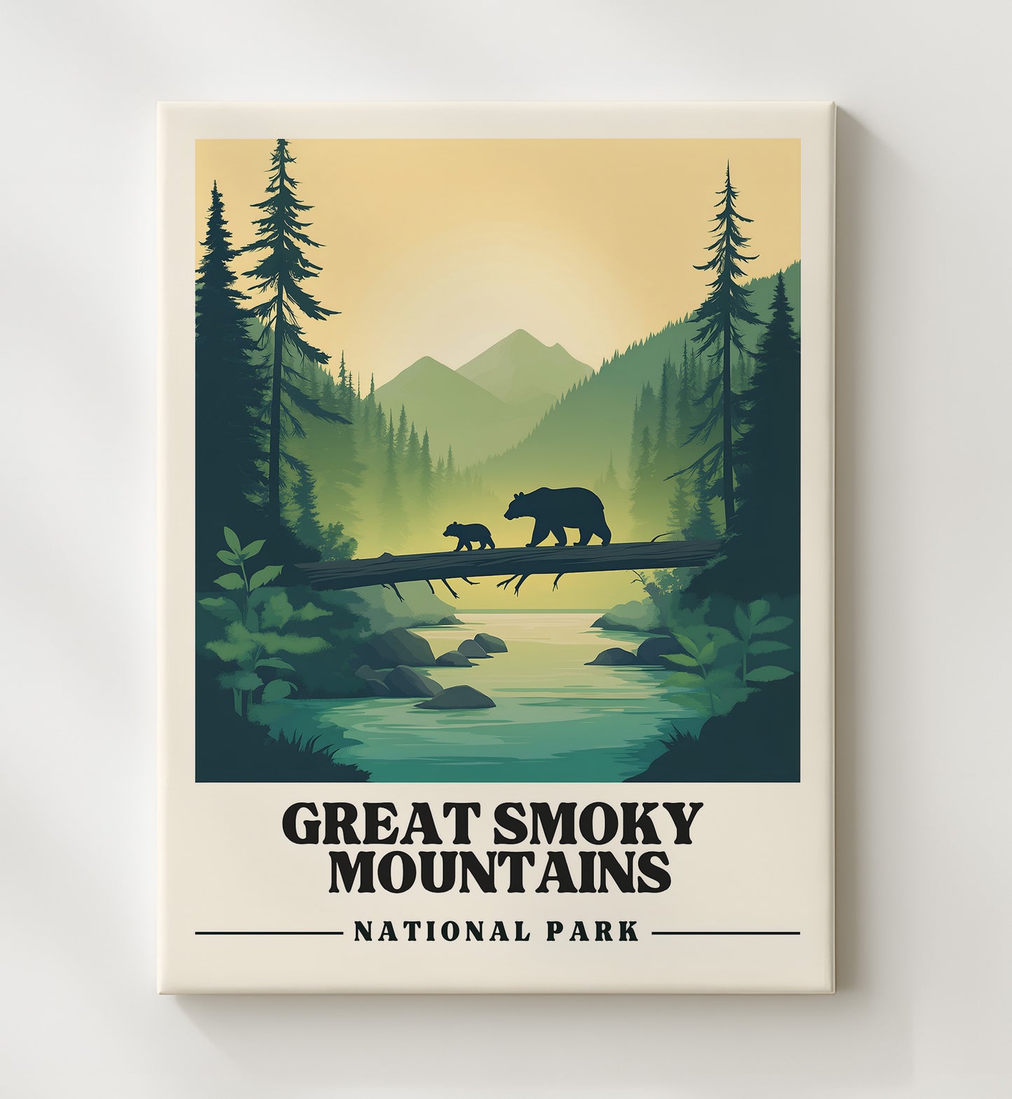 Great Smoky Mountains Newfound Gap National Parks Wall Art - 20x24 Canvas