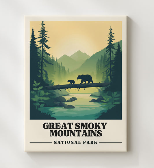 Great Smoky Mountains - Newfound Gap 8x10 Canvas national park wall art