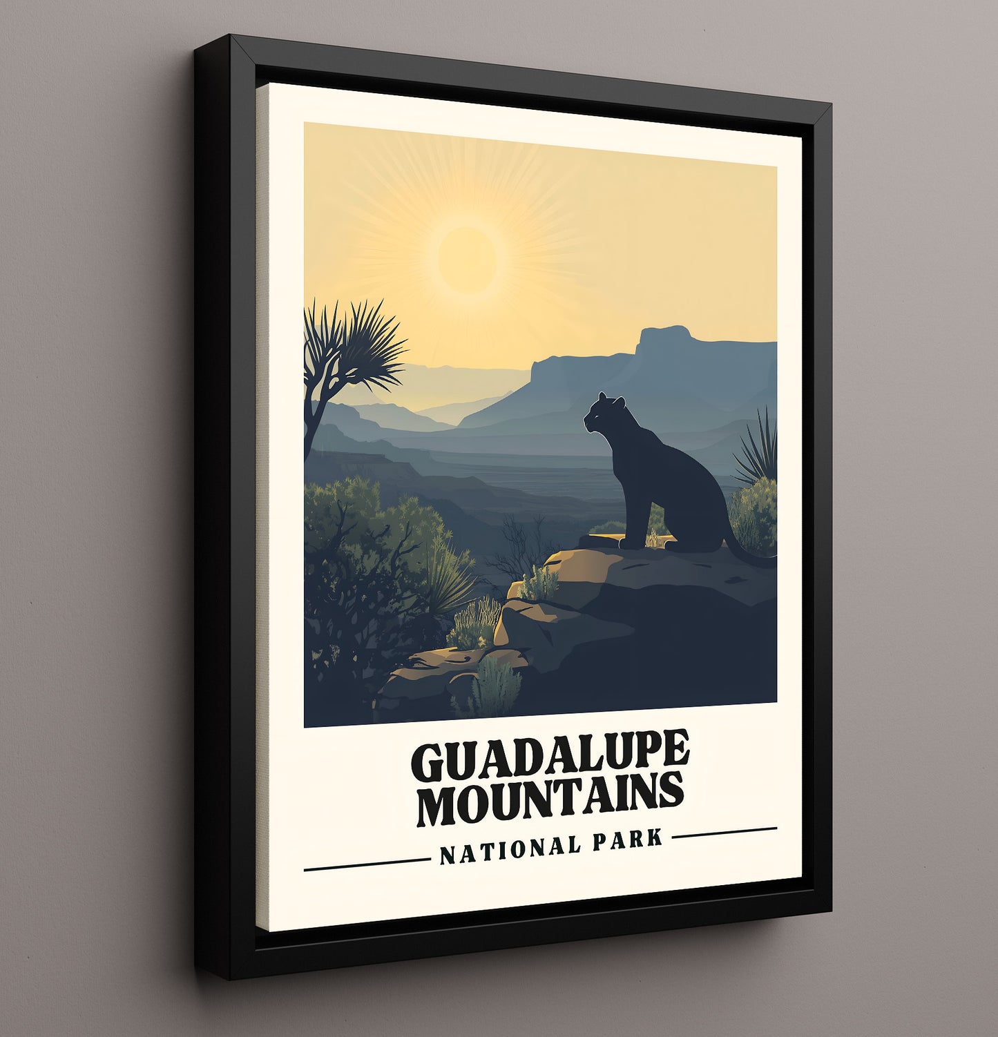Guadalupe Mountains Guadalupe Peak National Parks Wall Art - 16x20 Framed Canvas