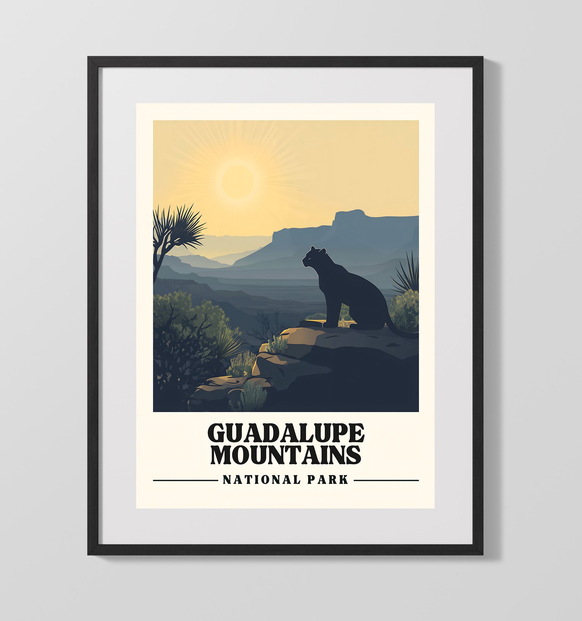 Guadalupe Mountains Guadalupe Peak National Parks Wall Art - 16x20 Gallery Frame