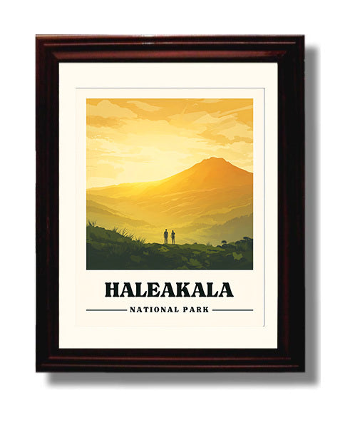 Haleakala Haleakala Summit National Parks Wall Art - 8x10 Beveled Frame