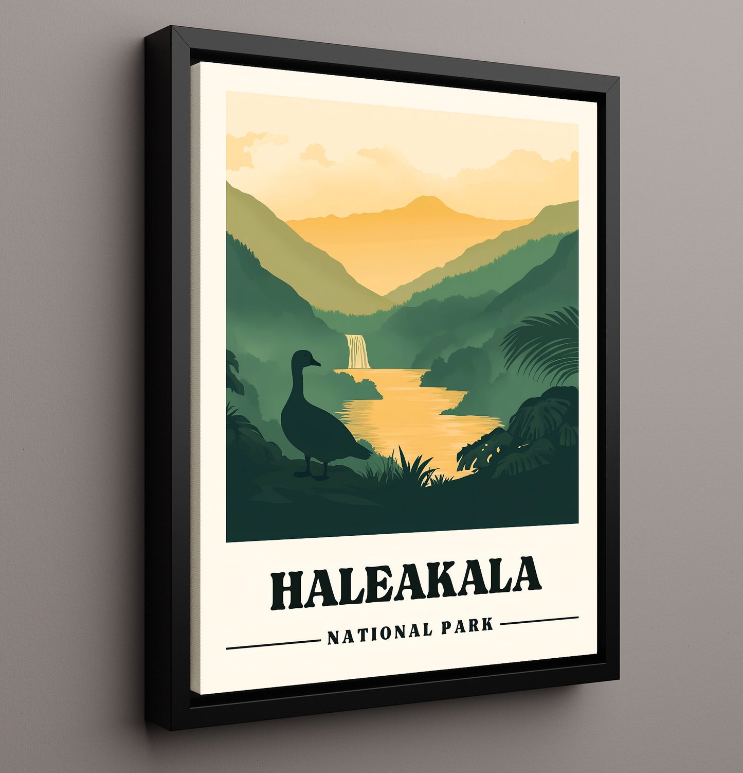 Haleakala Kipahulu District National Parks Wall Art - 16x20 Framed Canvas