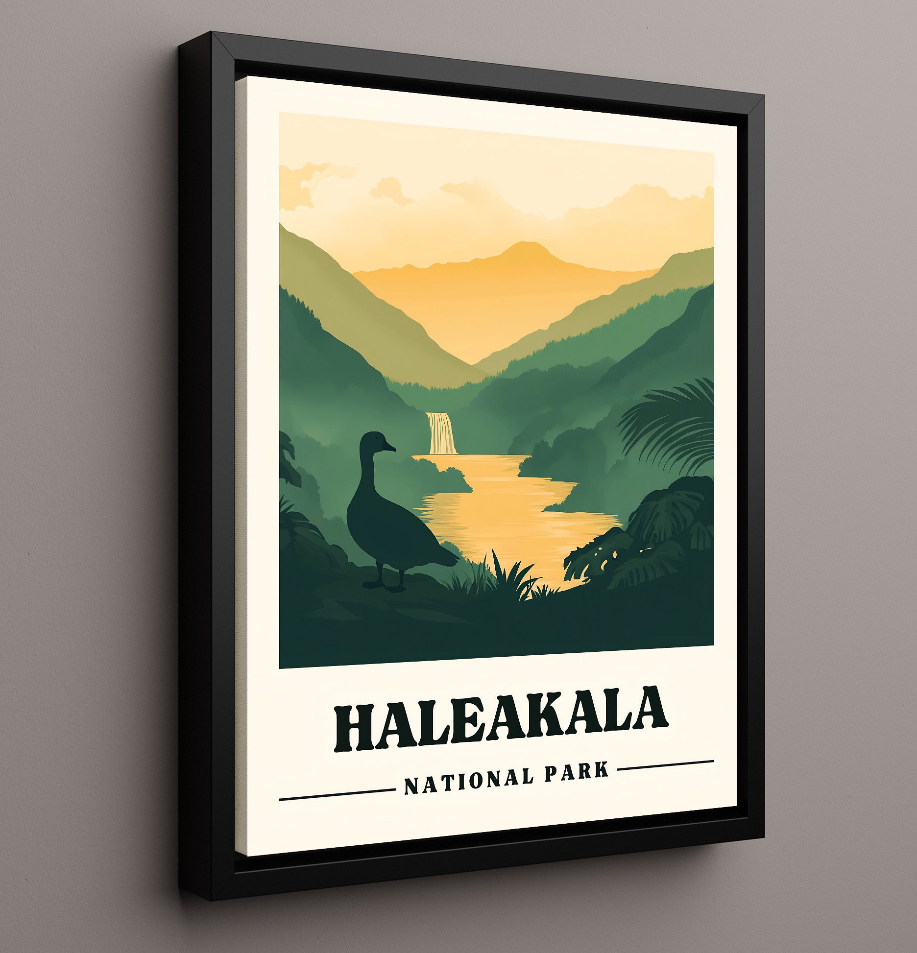 Haleakala Kipahulu District National Parks Wall Art - 16x20 Framed Canvas