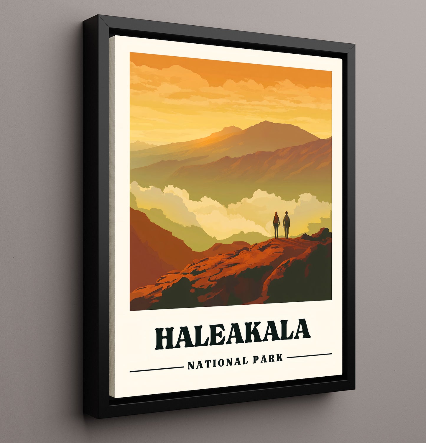 Haleakala Sliding Sands Trail National Parks Wall Art - 16x20 Framed Canvas