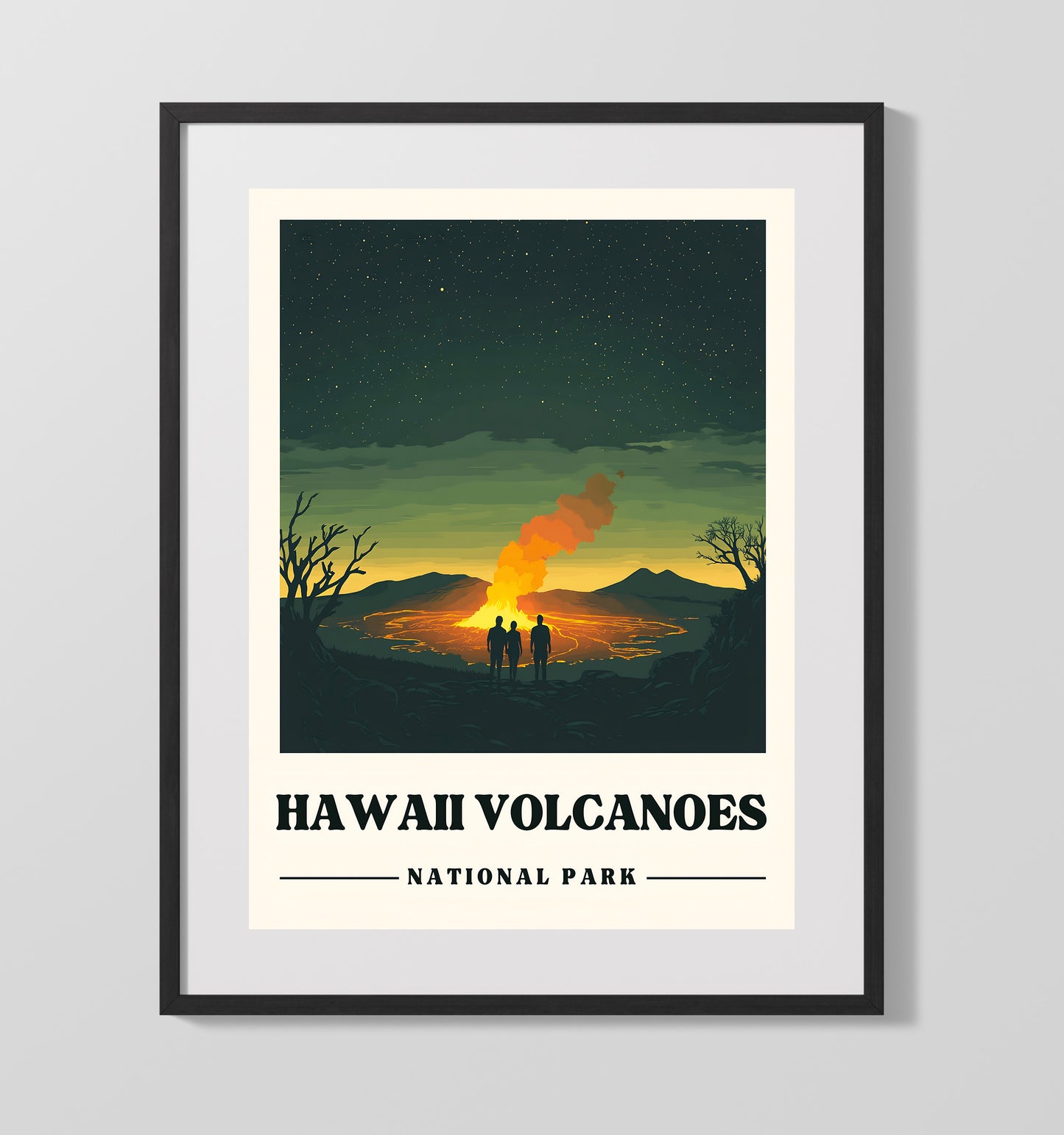 Hawaii Volcanoes National Parks Wall Art - 16x20 Gallery Frame