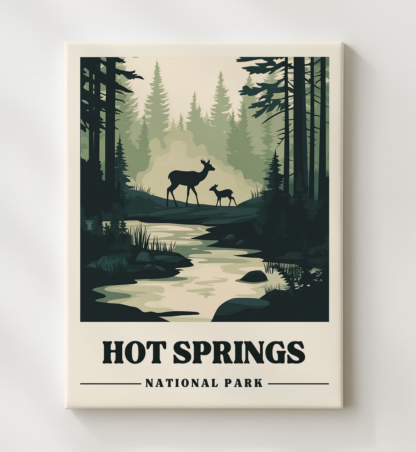 Hot Springs National Parks Wall Art - 20x24 Canvas