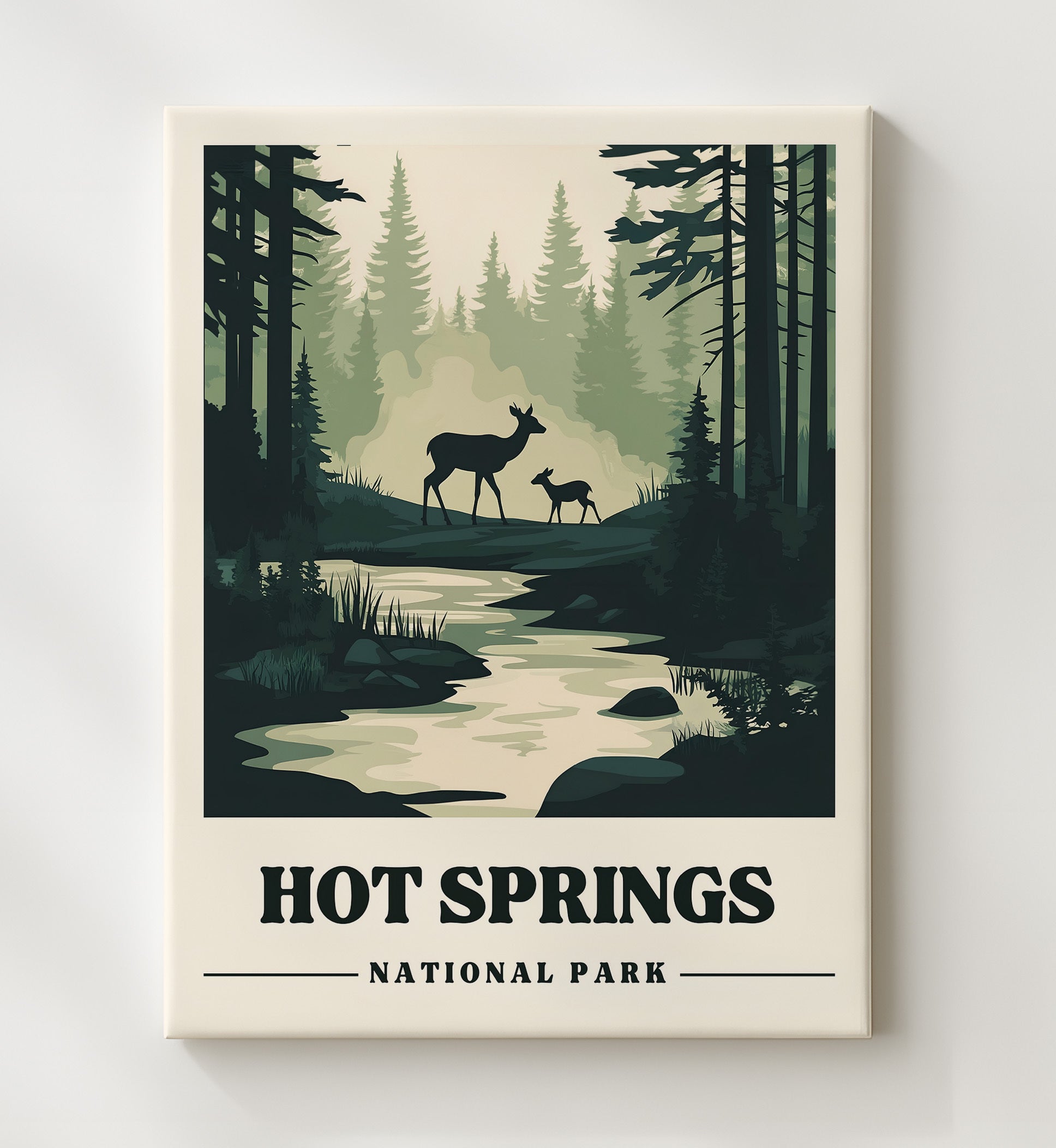 Hot Springs National Parks Wall Art - 20x24 Canvas