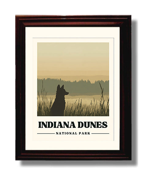 Indiana Dunes Cowles Bog National Parks Wall Art - 8x10 Beveled Frame