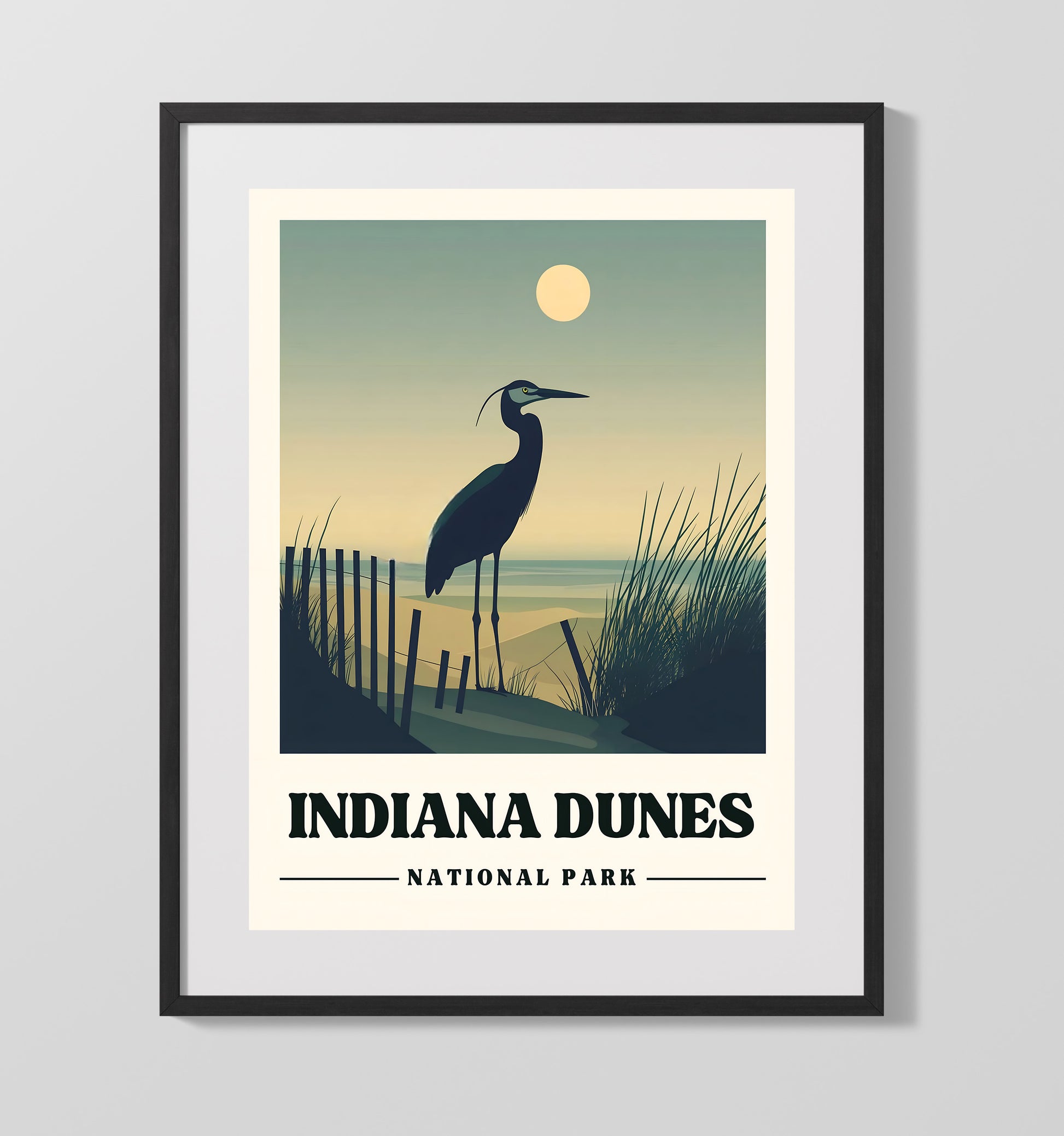 Indiana Dunes West Beach National Parks Wall Art - 16x20 Gallery Frame