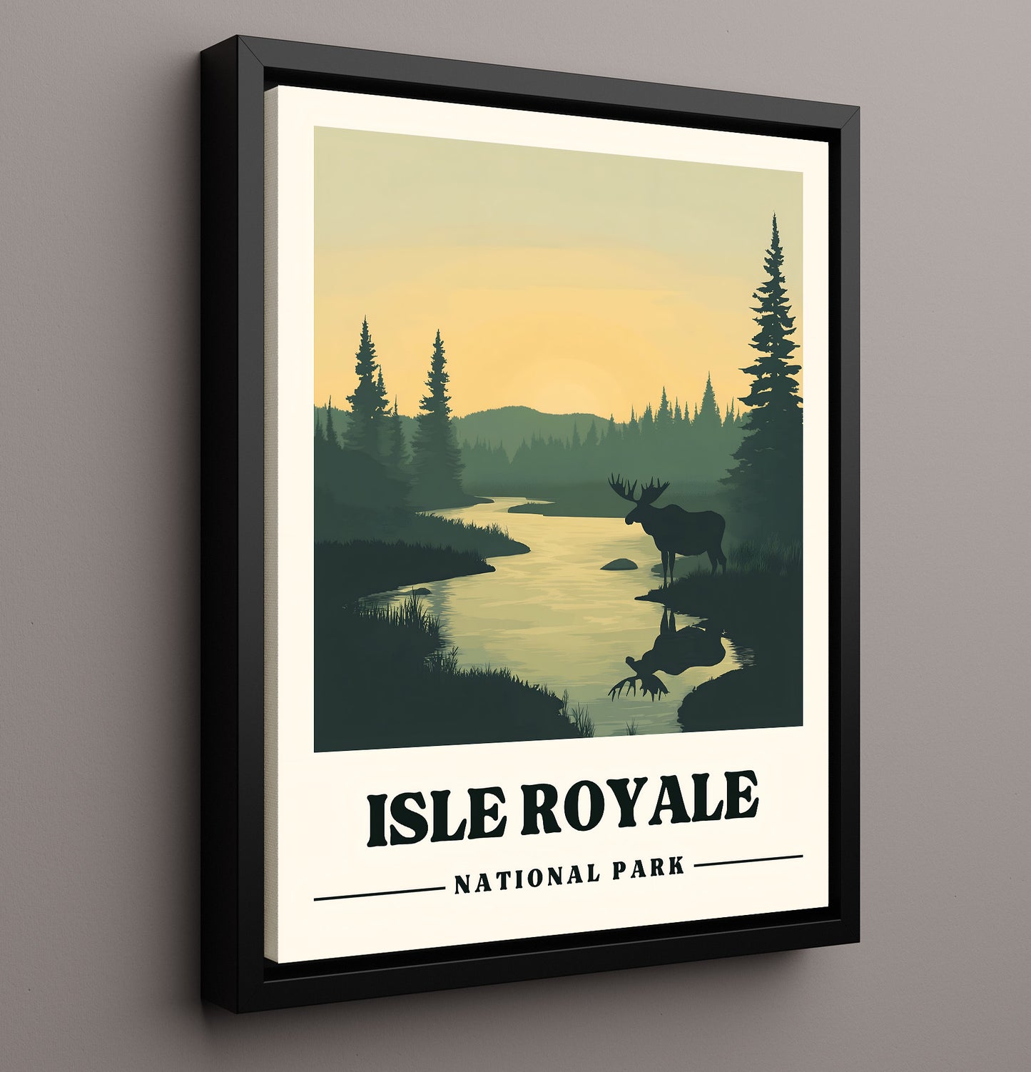 Isle Royale Scoville Point National Parks Wall Art - 16x20 Framed Canvas