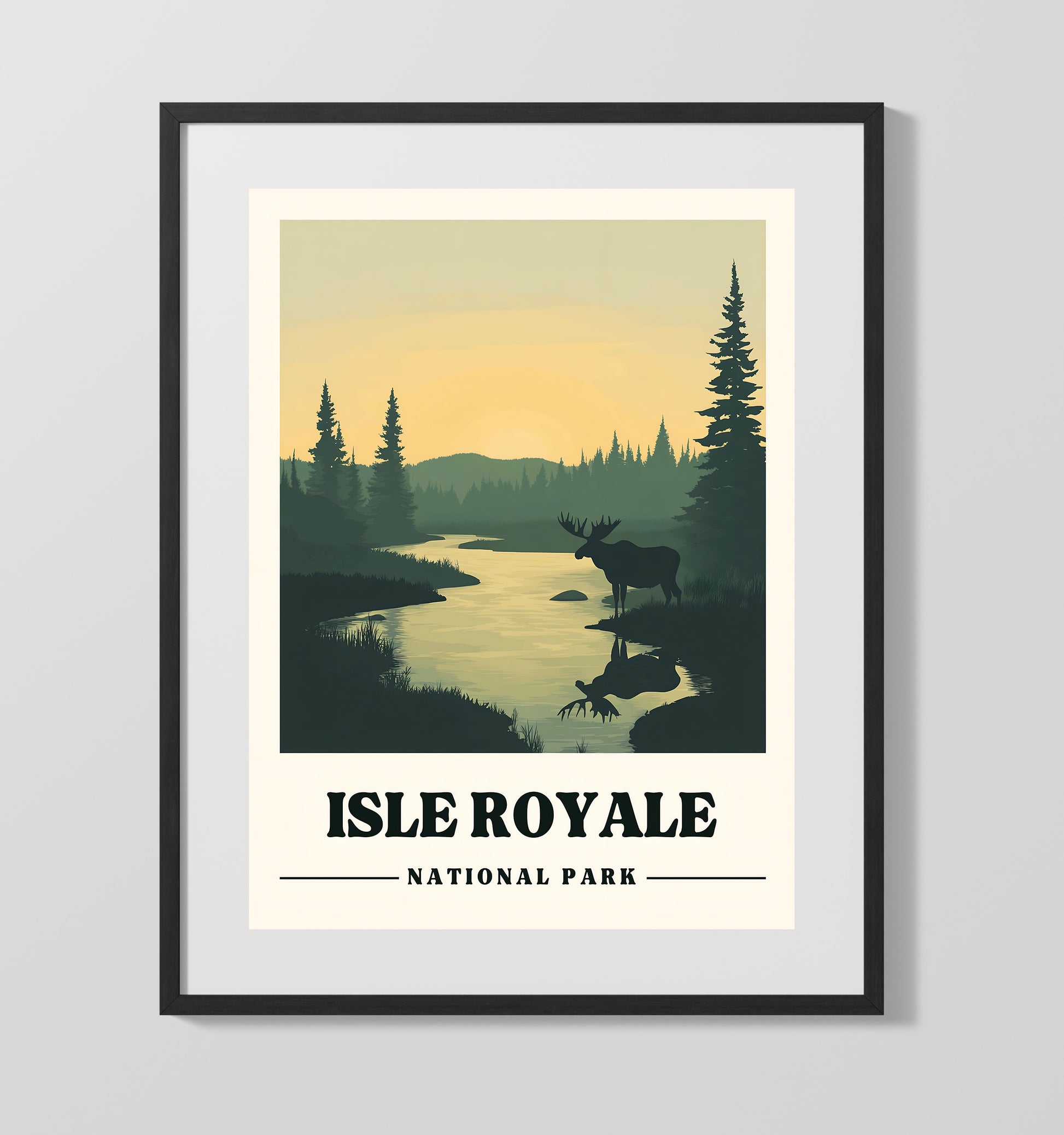 Isle Royale Scoville Point National Parks Wall Art - 16x20 Gallery Frame