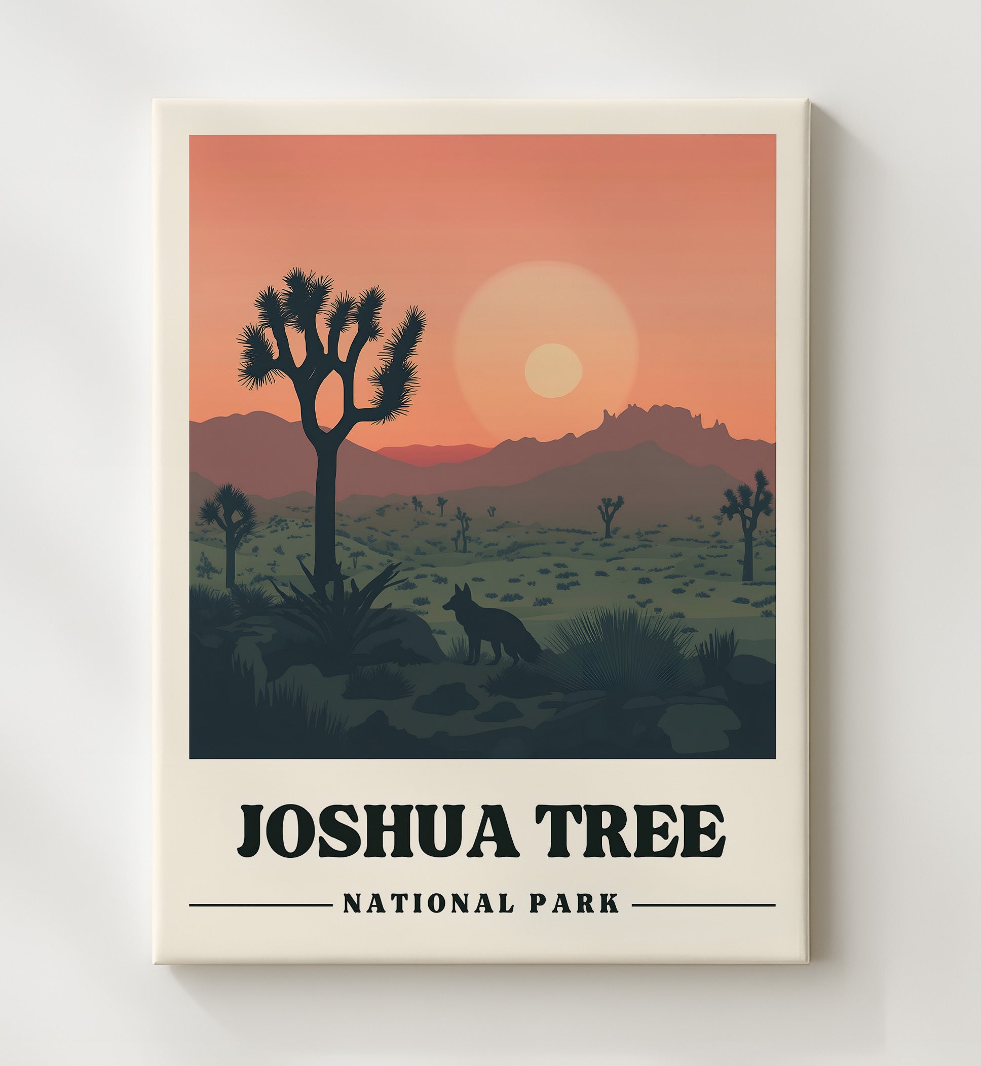 Joshua Tree Hidden Valley 4 National Parks Wall Art - 20x24 Canvas