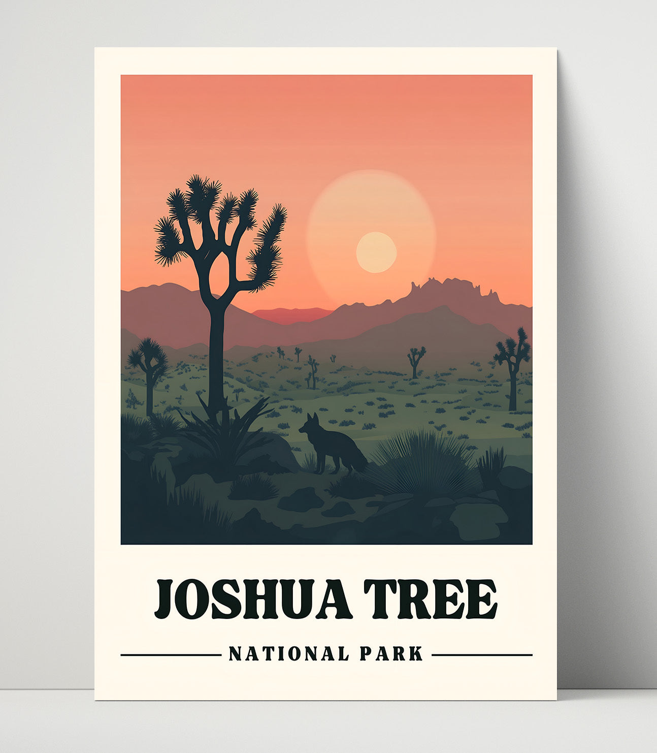 Joshua Tree Hidden Valley 4 National Parks Wall Art - 16x20 Unframed Print