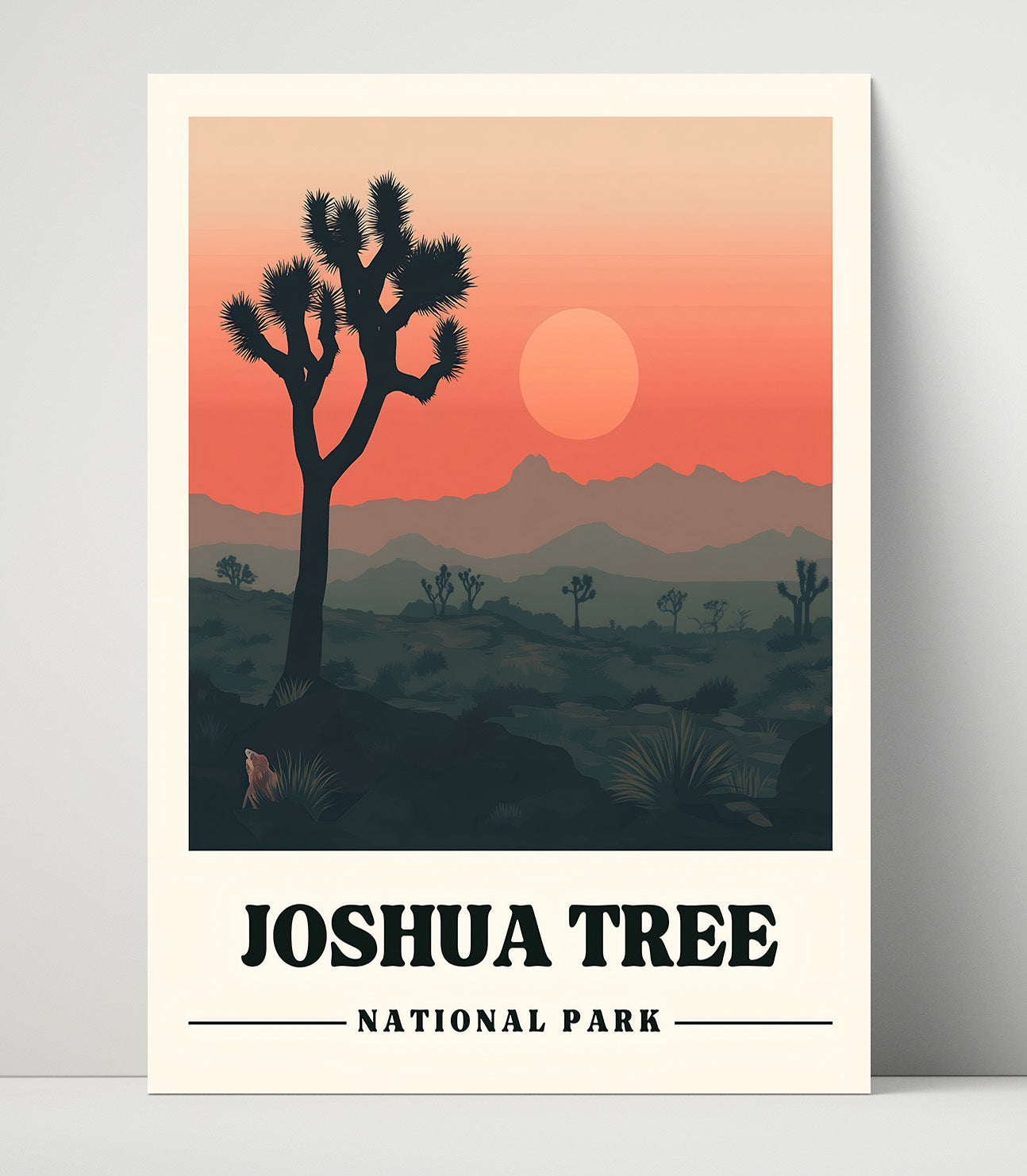 Joshua Tree Hidden Valley Version 2 National Parks Wall Art - 16x20 Unframed Print