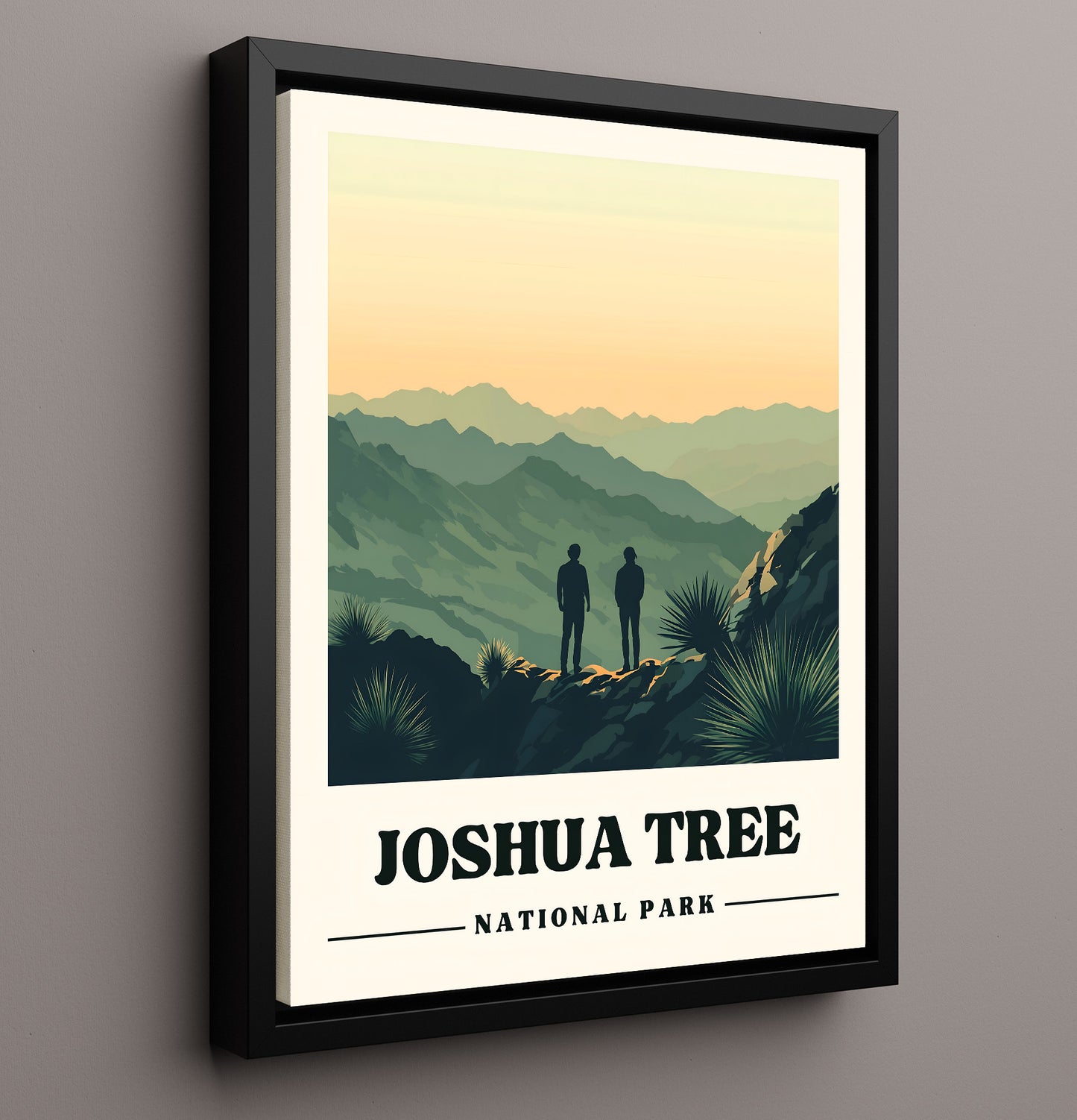 Joshua Tree Keys View National Parks Wall Art - 16x20 Framed Canvas