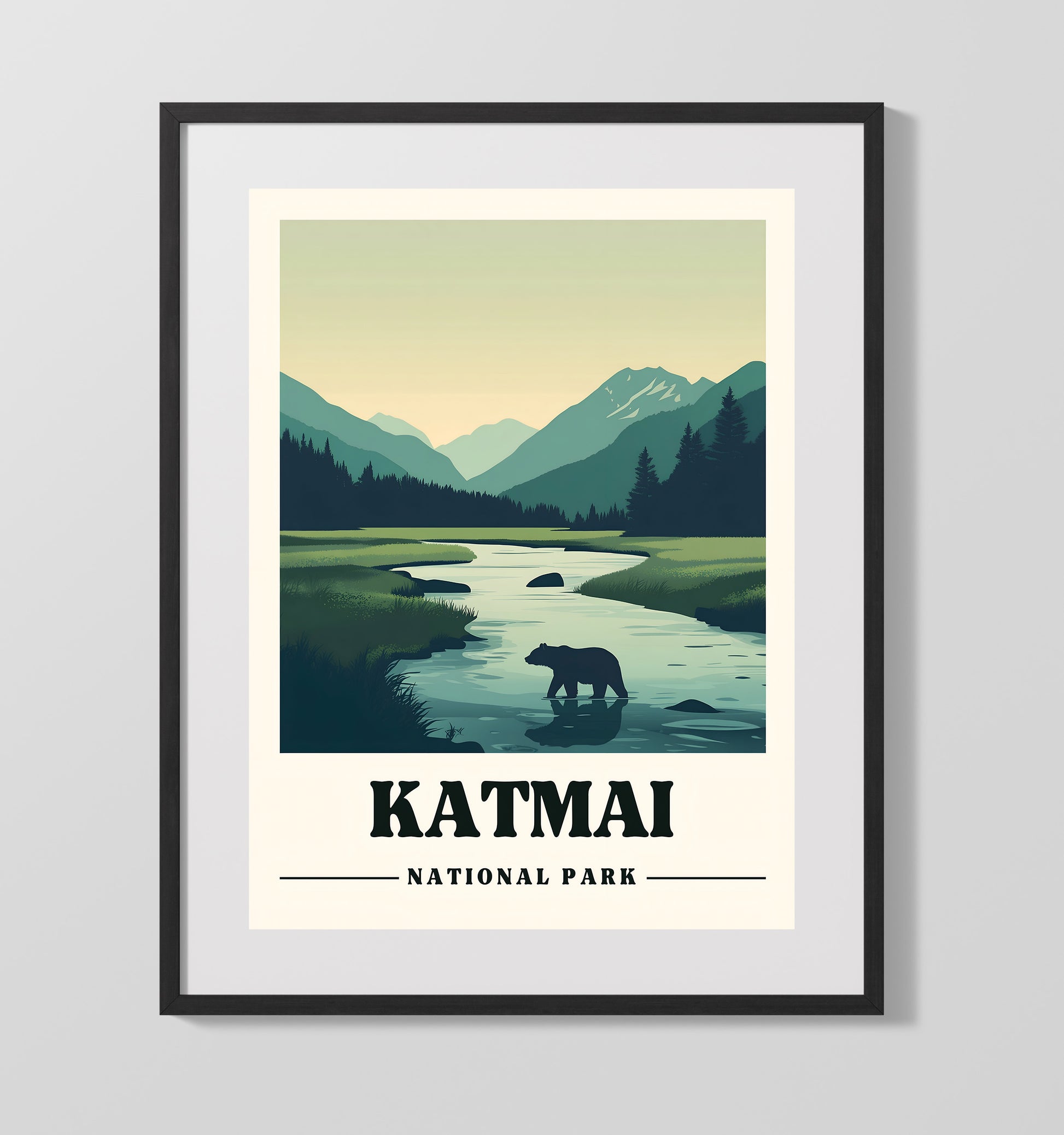 Katmai Version 1 National Parks Wall Art - 16x20 Gallery Frame