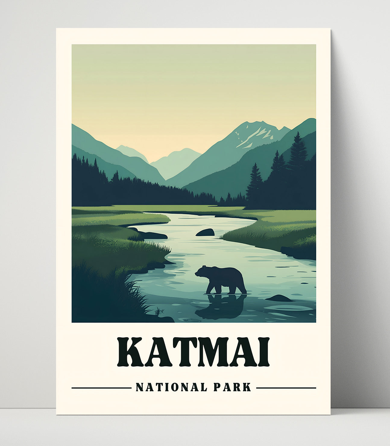 Katmai Version 1 National Parks Wall Art - 16x20 Unframed Print