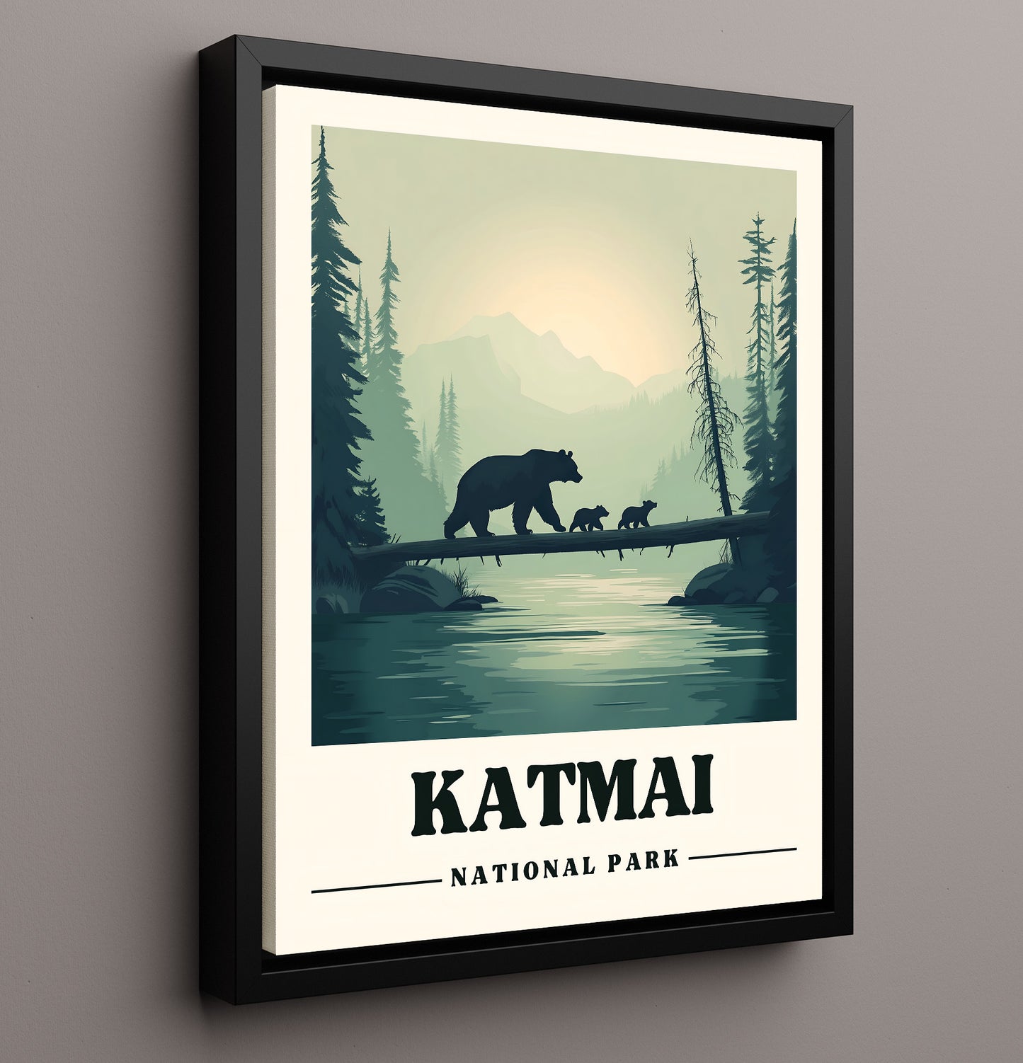Katmai Version 2 National Parks Wall Art - 16x20 Framed Canvas