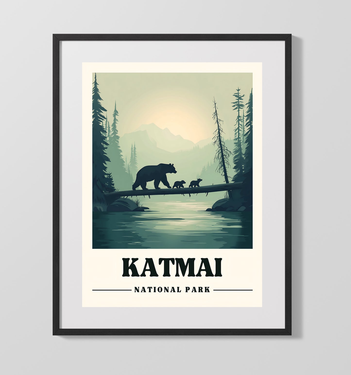 Katmai Version 2 National Parks Wall Art - 16x20 Gallery Frame