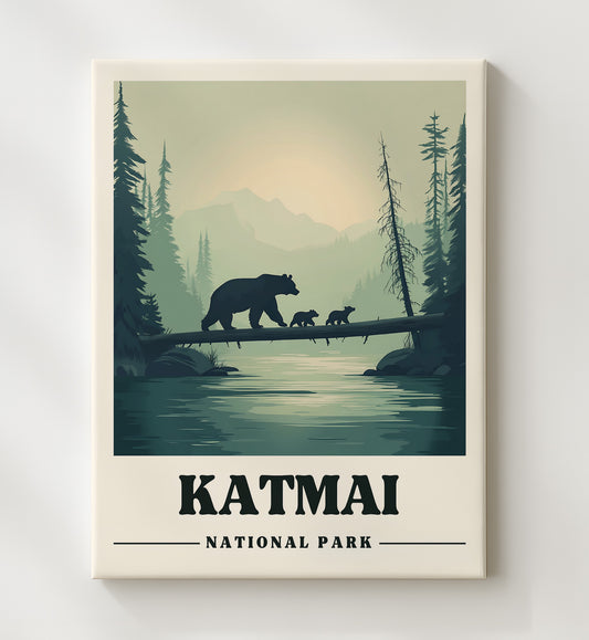 Katmai - Design 2 8x10 Canvas national park wall art