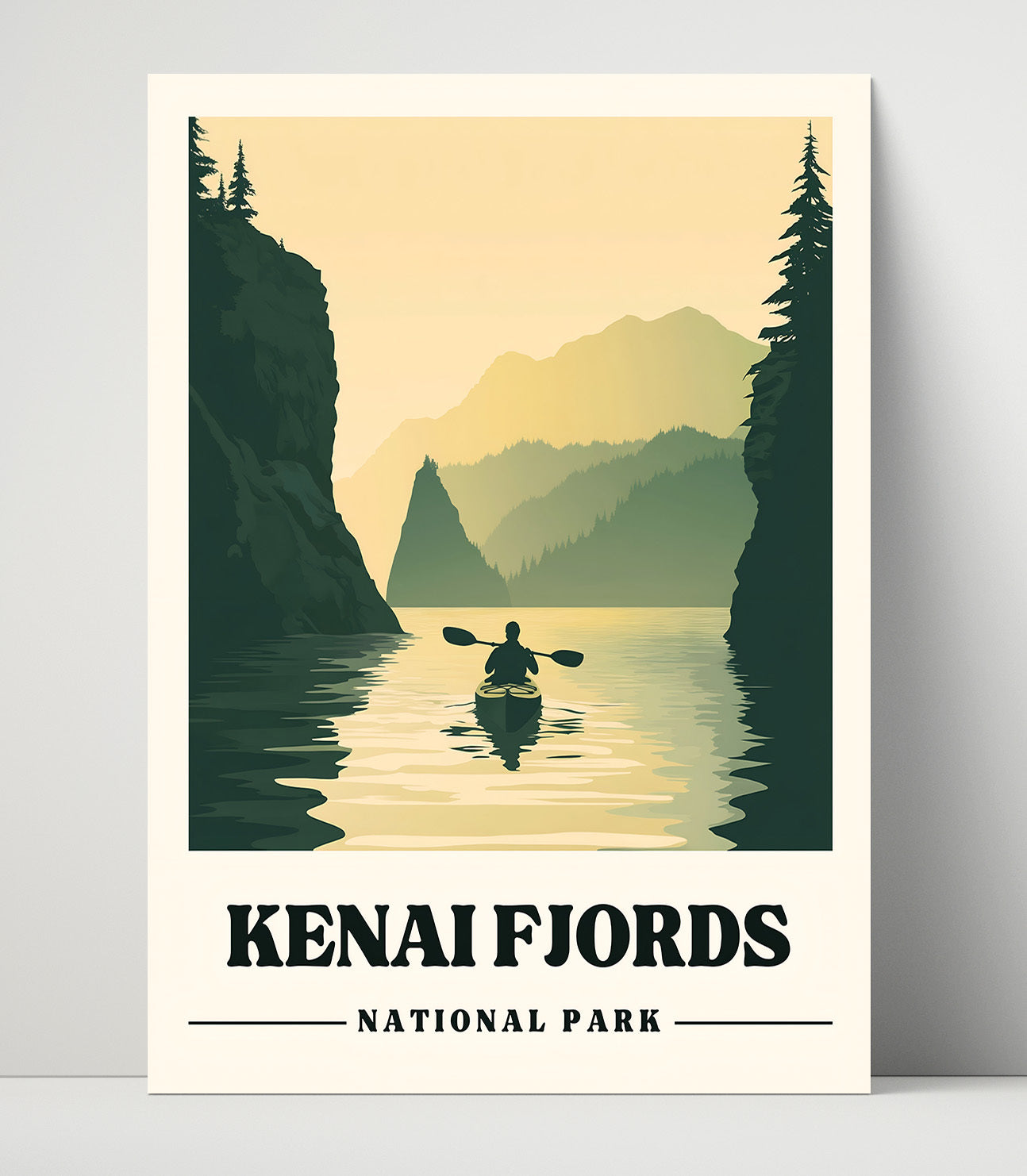 Kenai Fjords Aialik Bay Version 1 National Parks Wall Art - 16x20 Unframed Print