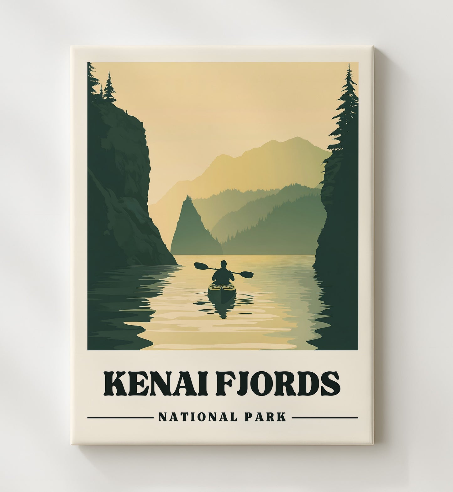 Kenai Fjords Aialik Bay Version 1 National Parks Wall Art - 20x24 Canvas