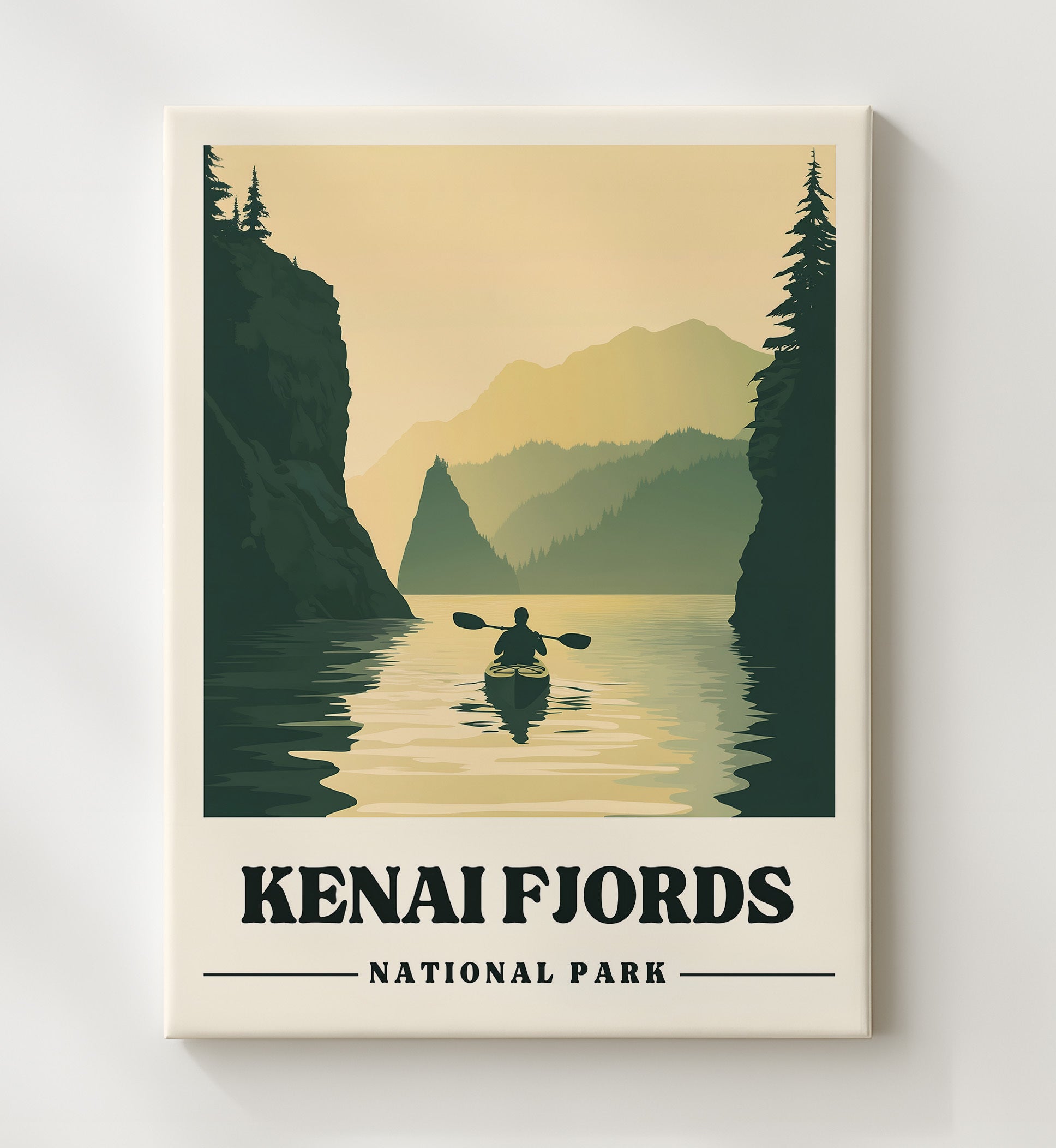 Kenai Fjords Aialik Bay Version 1 National Parks Wall Art - 20x24 Canvas