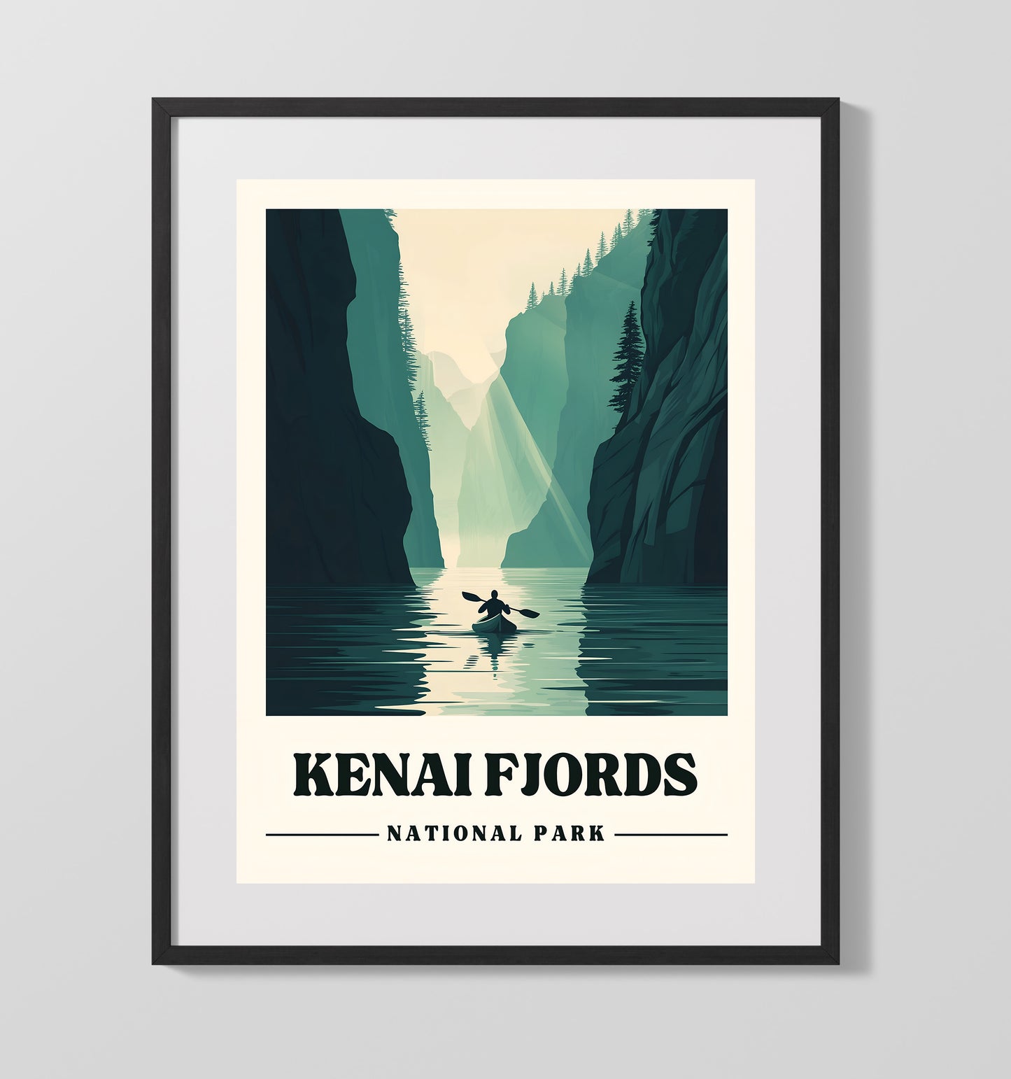 Kenai Fjords Aialik Bay Version 2 National Parks Wall Art - 16x20 Gallery Frame