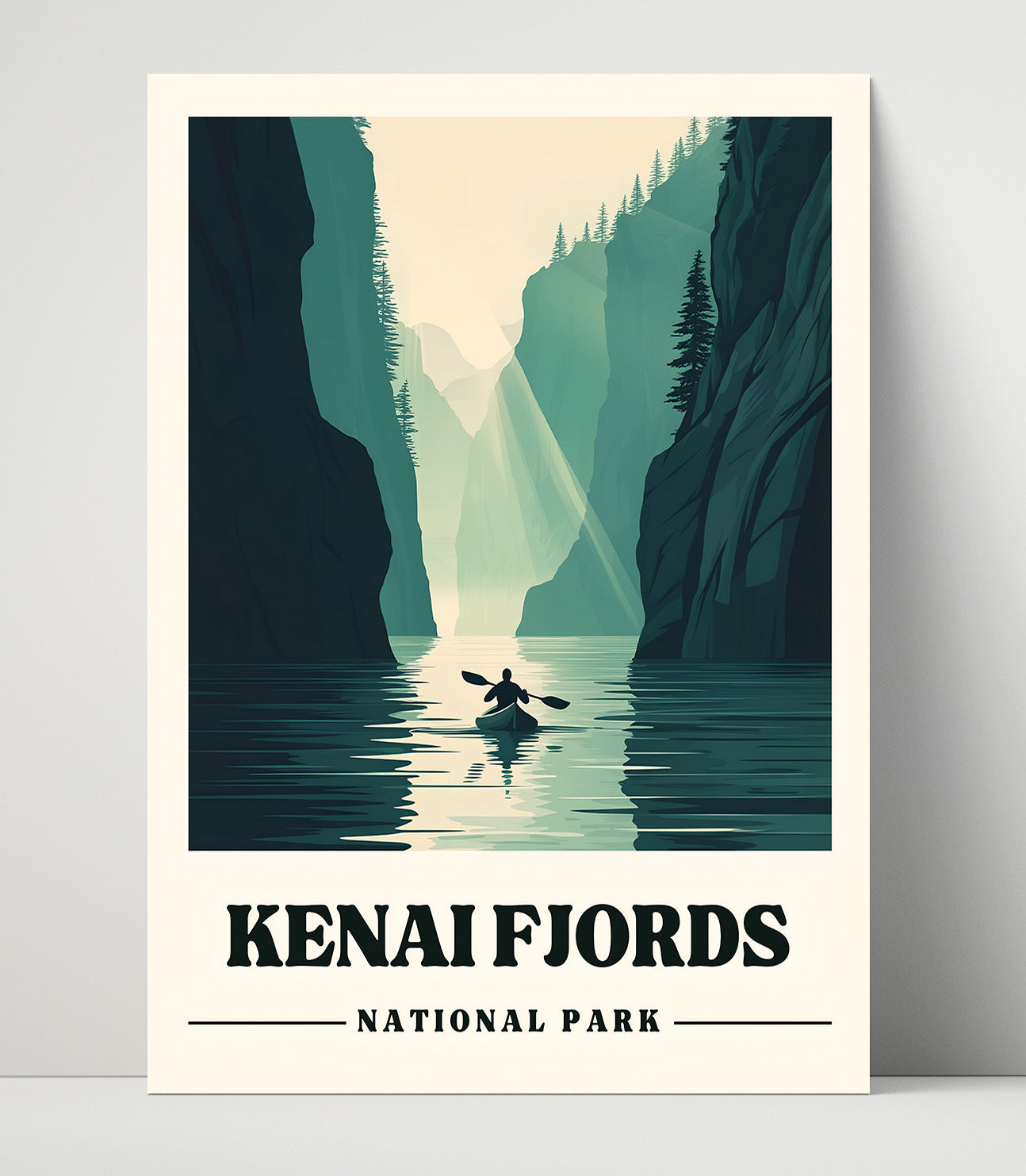 Kenai Fjords Aialik Bay Version 2 National Parks Wall Art - 16x20 Unframed Print