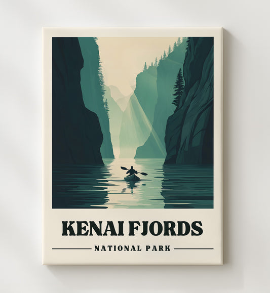 Kenai Fjords - Aialik Bay Design 2 8x10 Canvas national park wall art