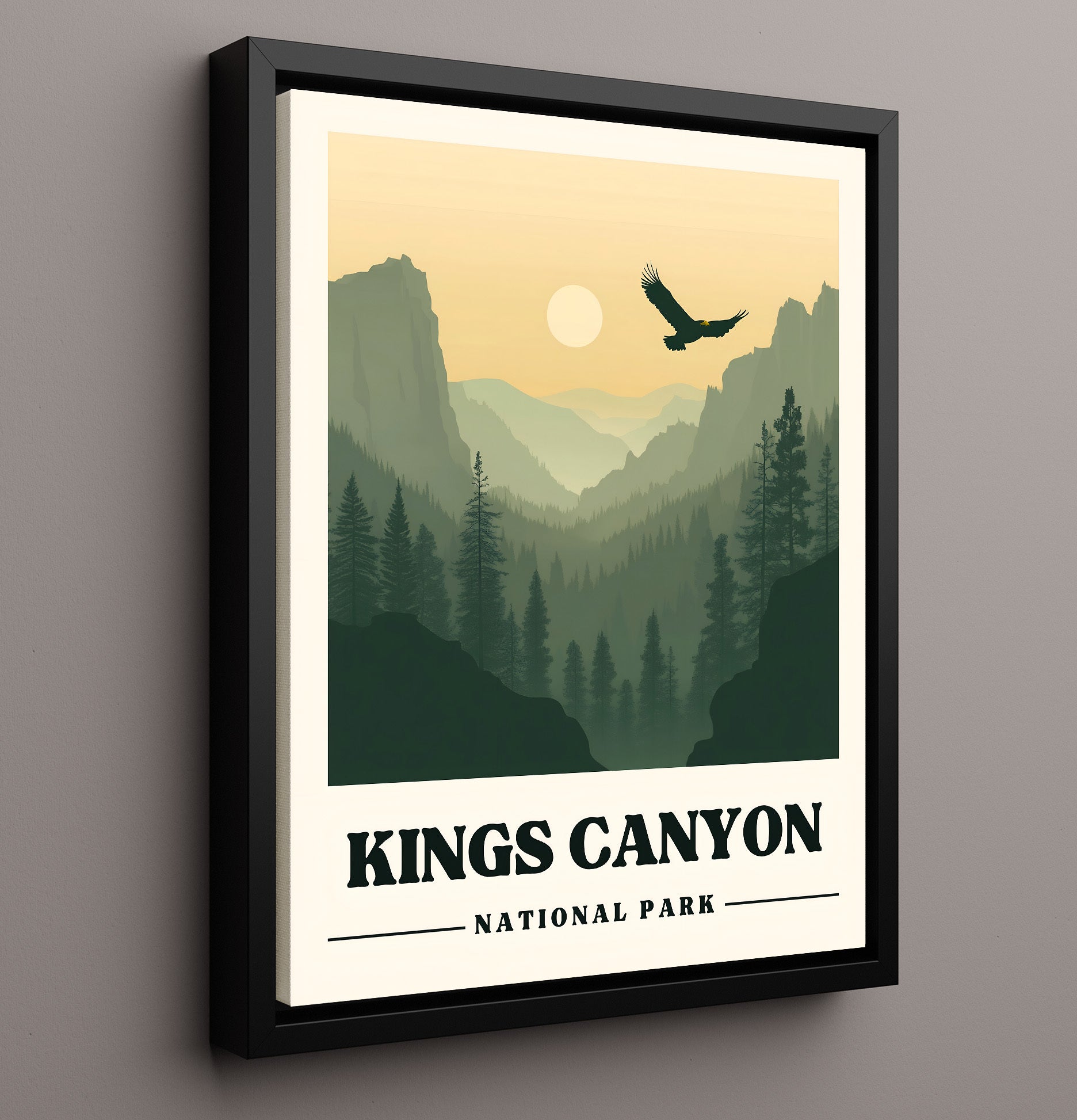 Kings Canyon National Parks Wall Art - 16x20 Framed Canvas
