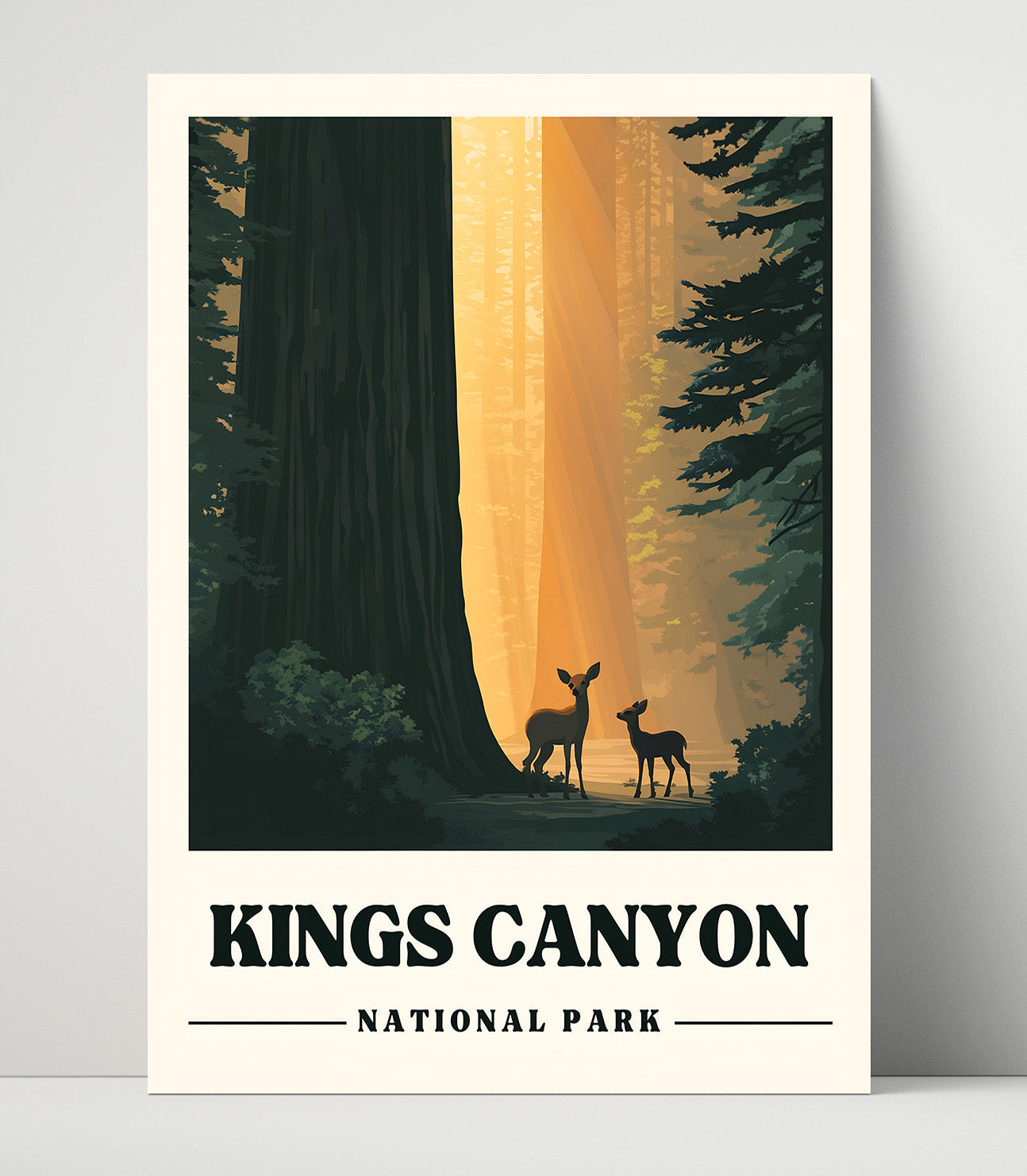 Kings Canyon Grants Grove Version 1 National Parks Wall Art - 16x20 Unframed Print