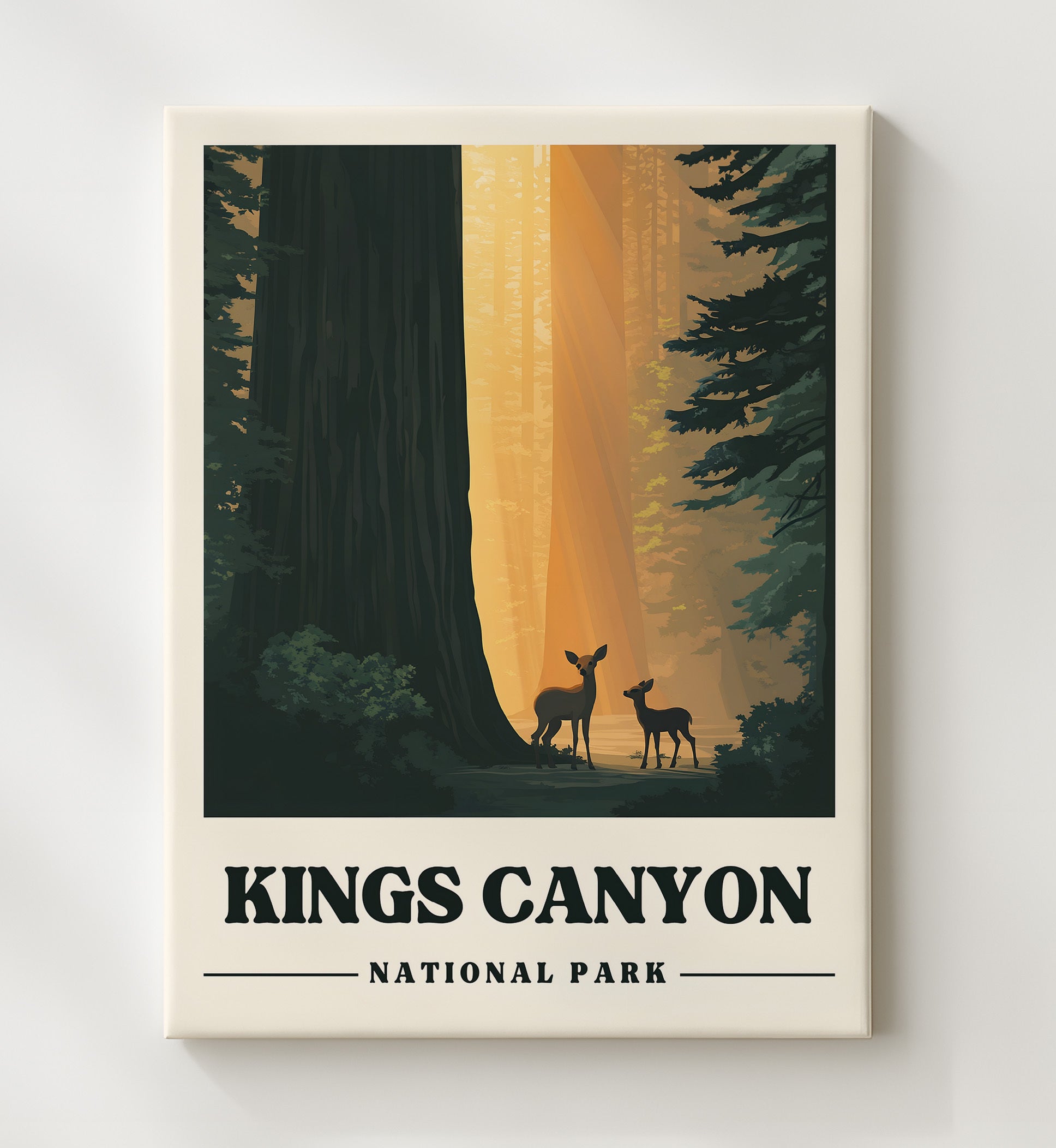 Kings Canyon Grants Grove Version 1 National Parks Wall Art - 20x24 Canvas