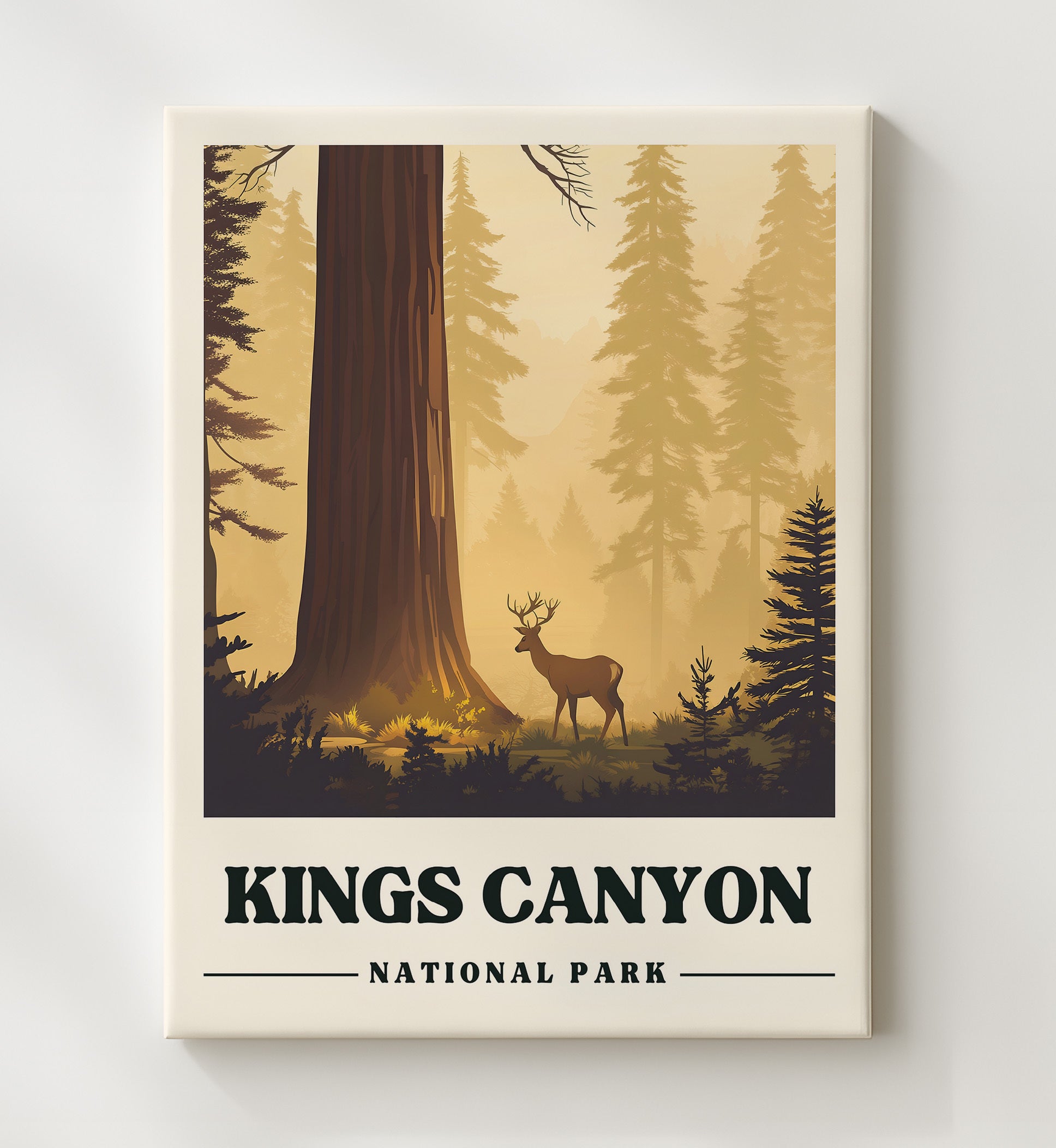 Kings Canyon Grants Grove Version 2 National Parks Wall Art - 20x24 Canvas