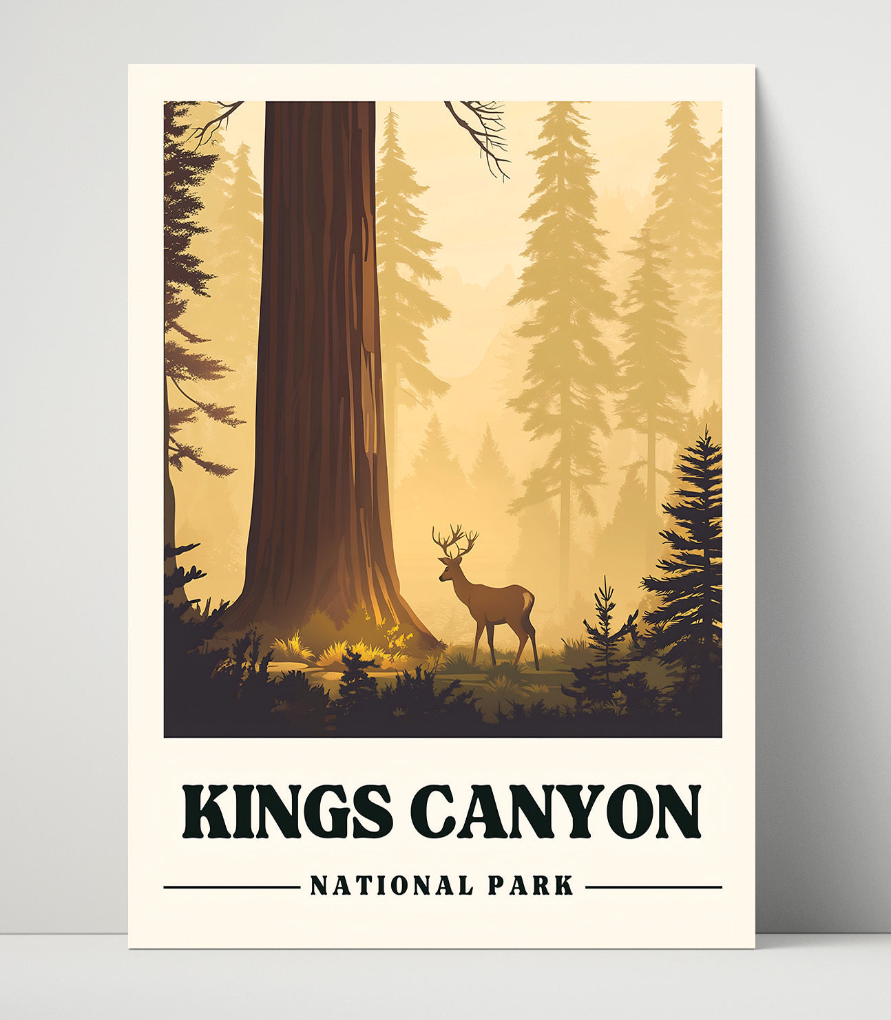 Kings Canyon Grants Grove Version 2 National Parks Wall Art - 16x20 Unframed Print