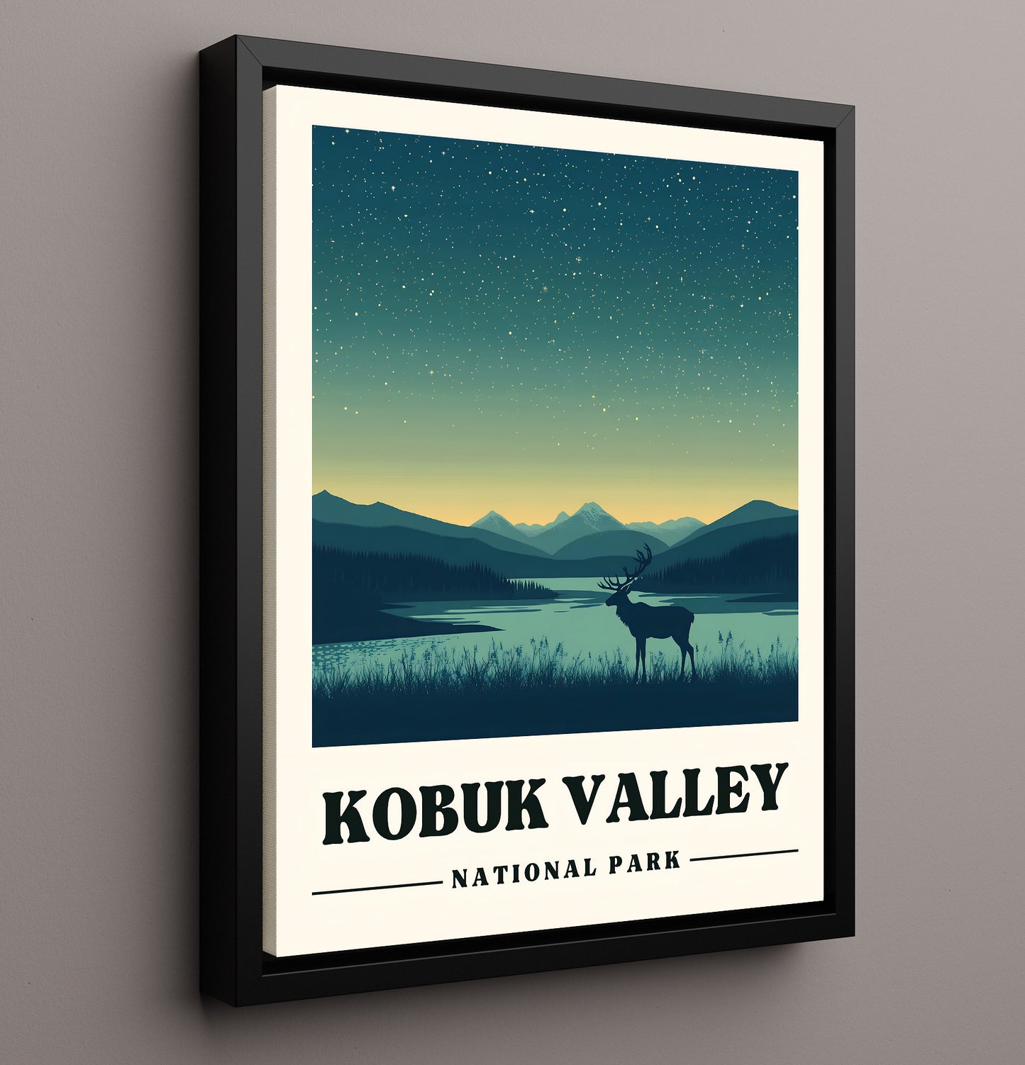 Kobuk Valley Kobuk River National Parks Wall Art - 16x20 Framed Canvas