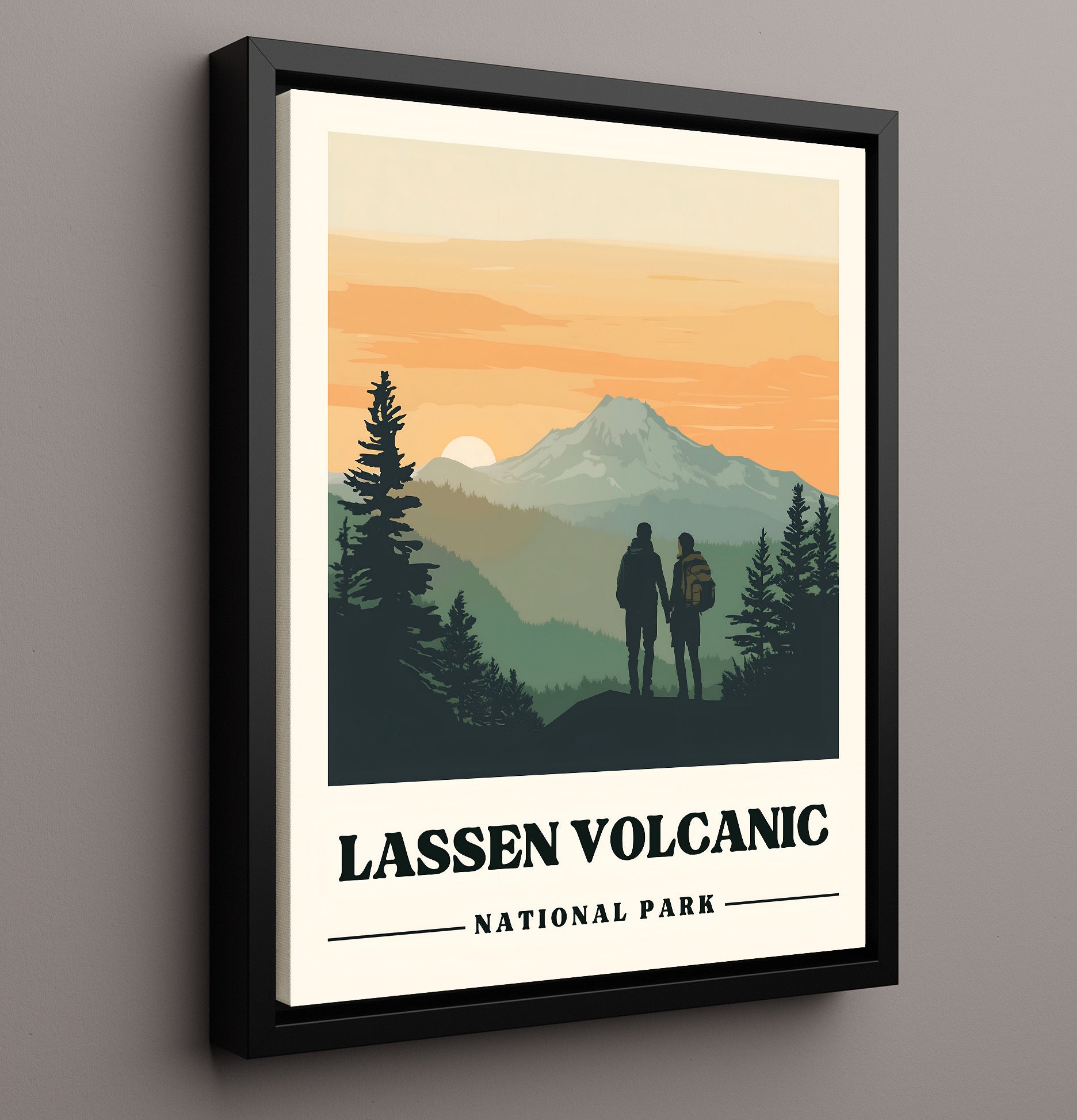 Lassen Volcanic Lassen Peak National Parks Wall Art - 16x20 Framed Canvas