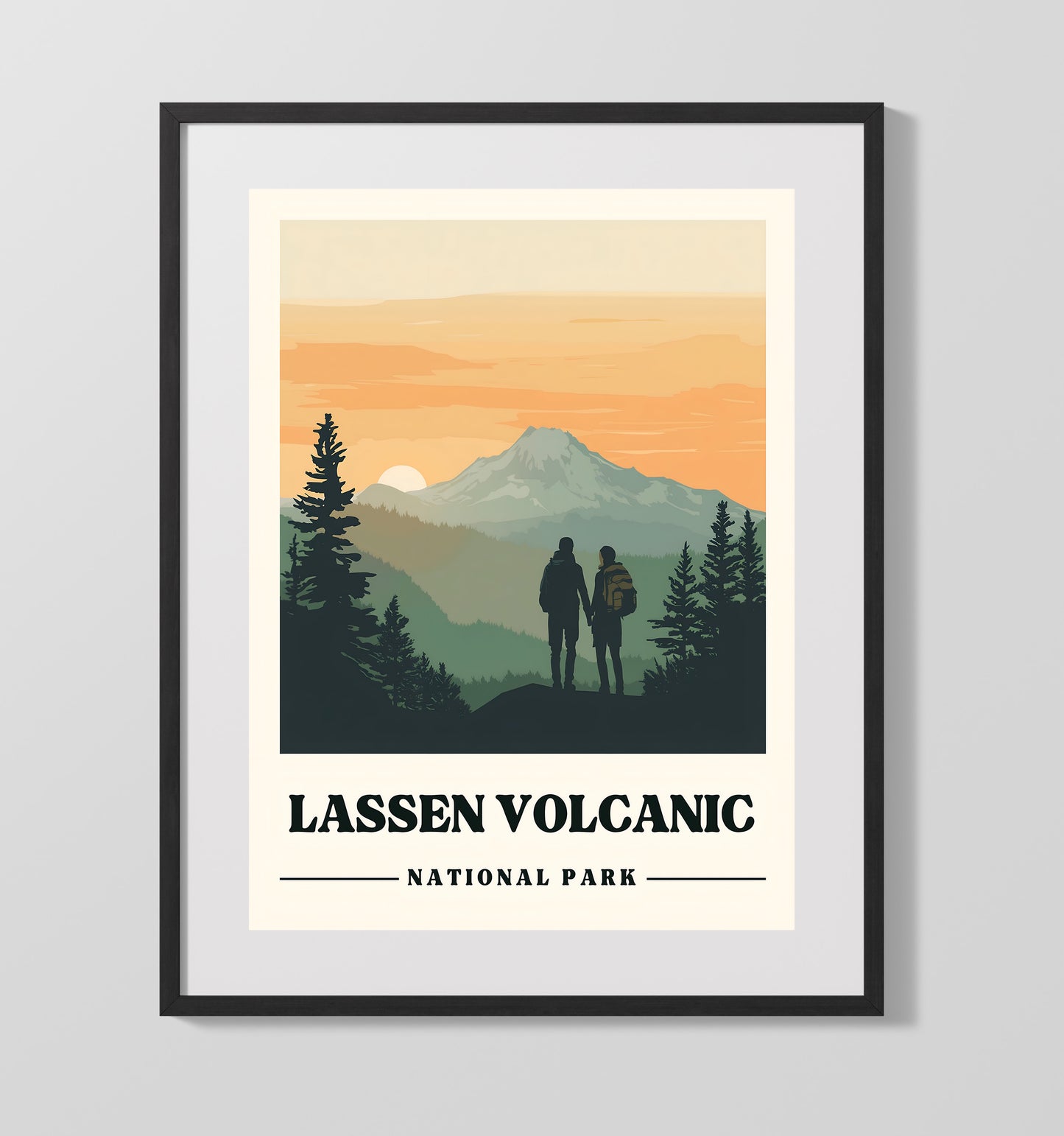 Lassen Volcanic Lassen Peak National Parks Wall Art - 16x20 Gallery Frame
