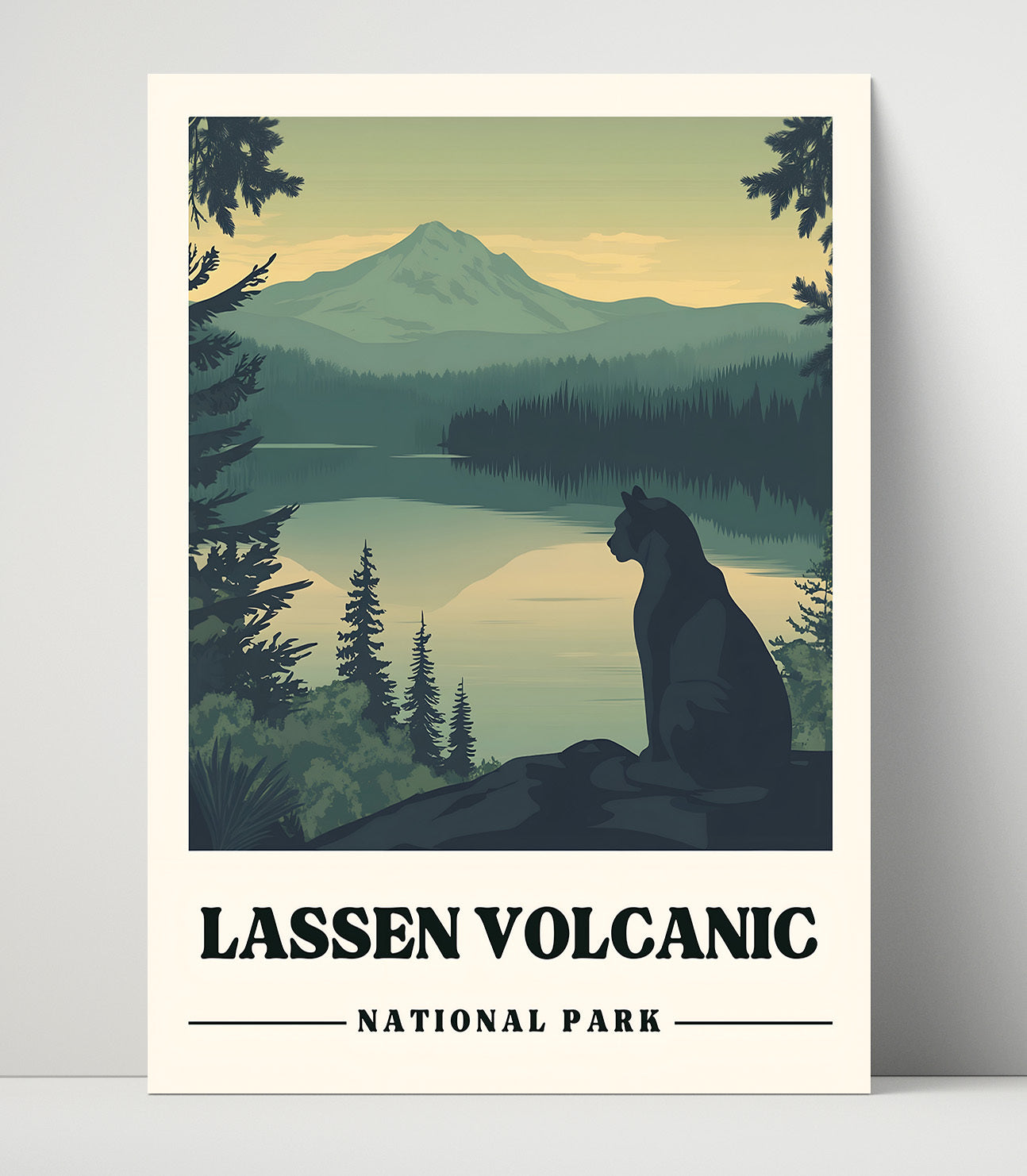 Lassen Volcanic Manzanita Lake National Parks Wall Art - 16x20 Unframed Print