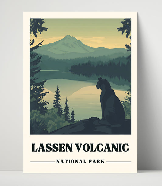 Lassen Volcanic - Manzanita Lake - National Park - 16x20 Unframed Print