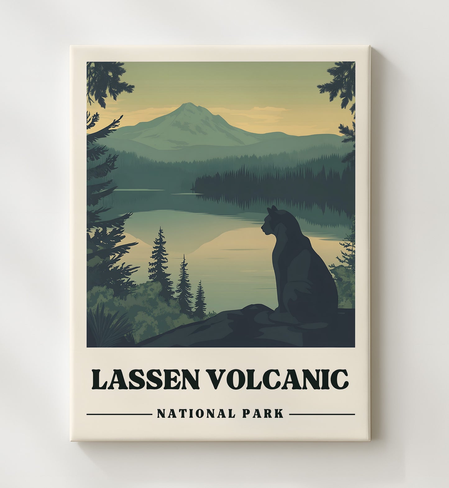 Lassen Volcanic Manzanita Lake National Parks Wall Art - 20x24 Canvas